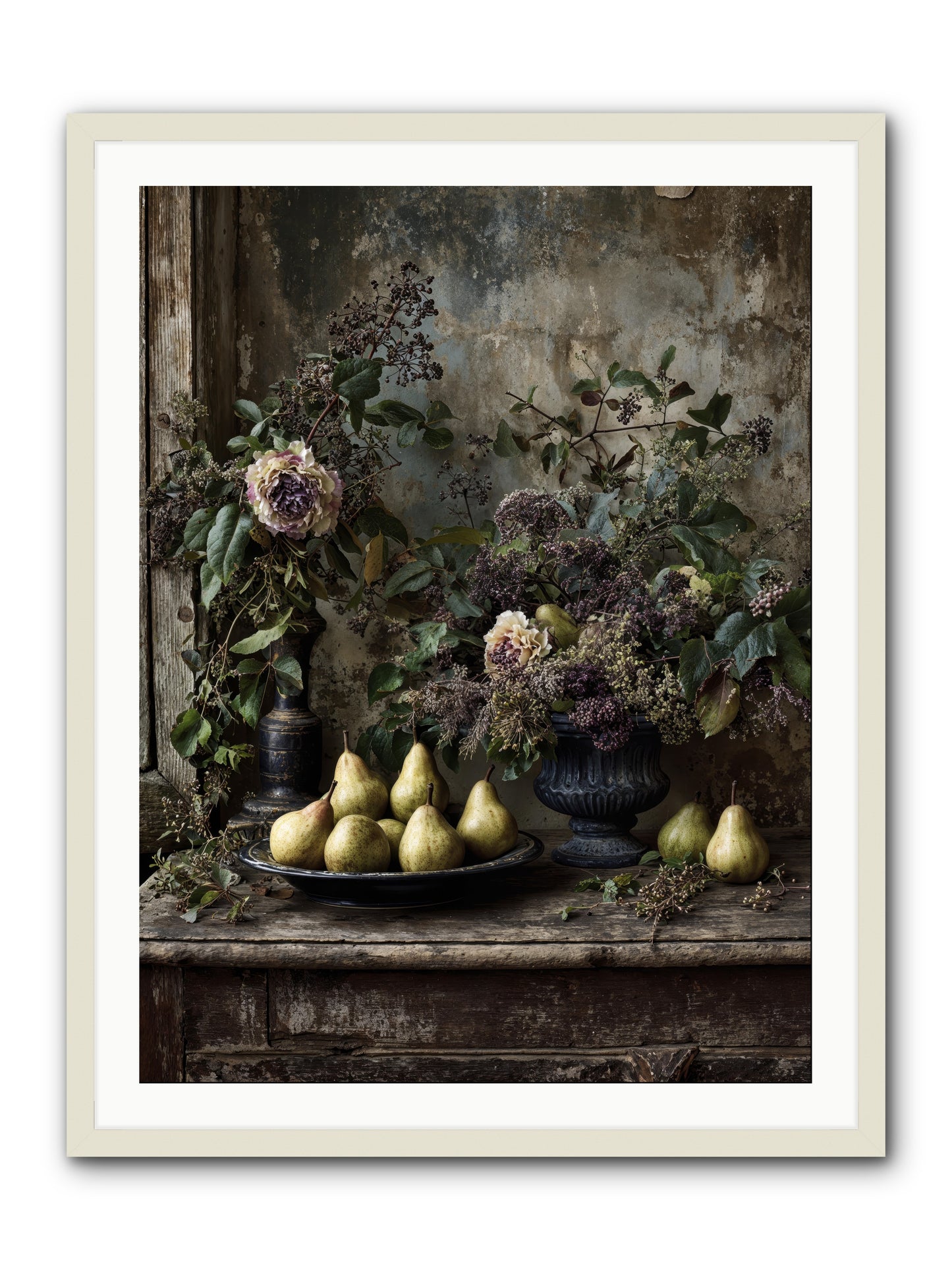 Goldlit -- Framed Print - White 30x40