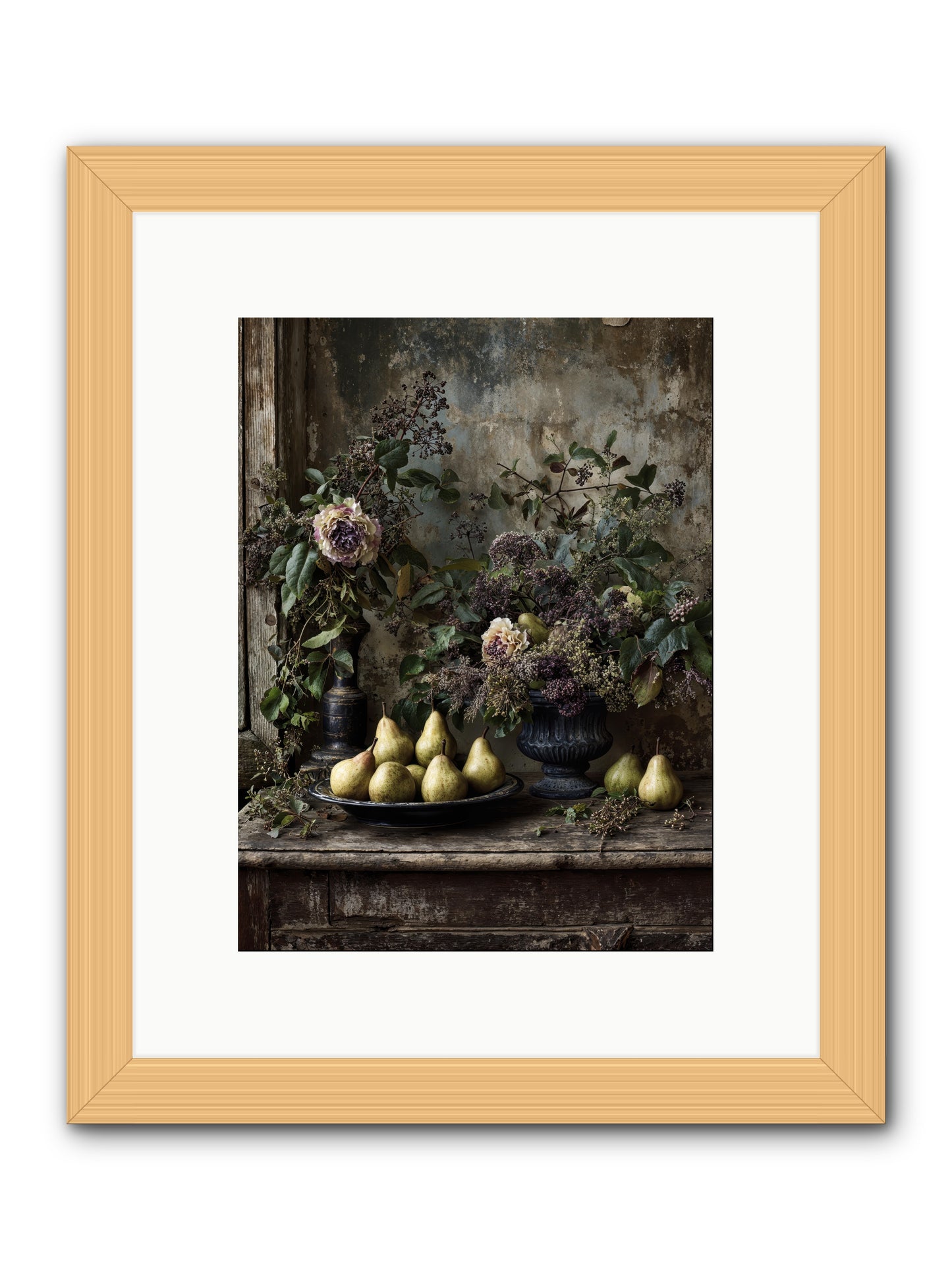 Goldlit -- Framed Print - Natural 9x12