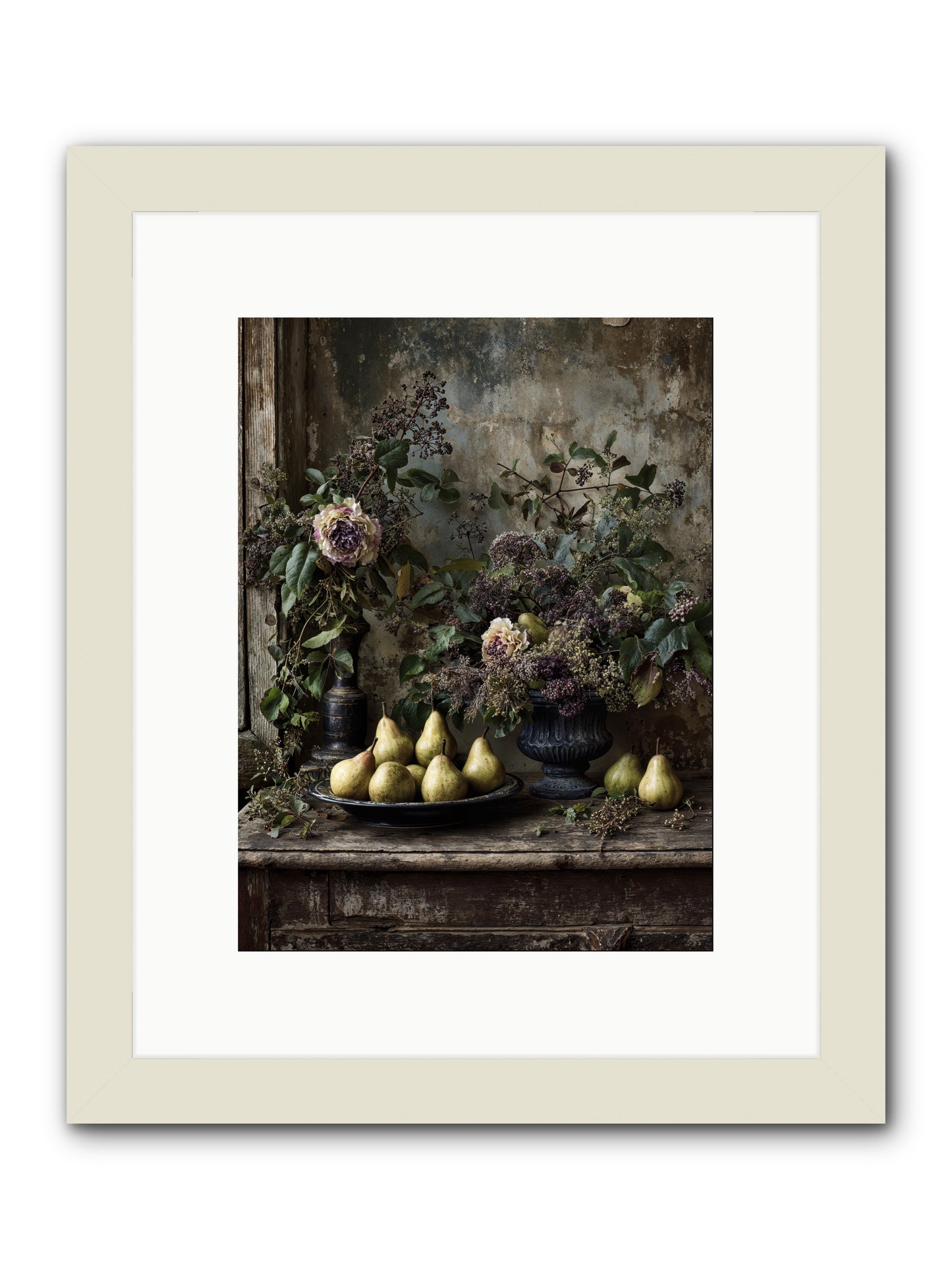 Goldlit -- Framed Print - White 9x12