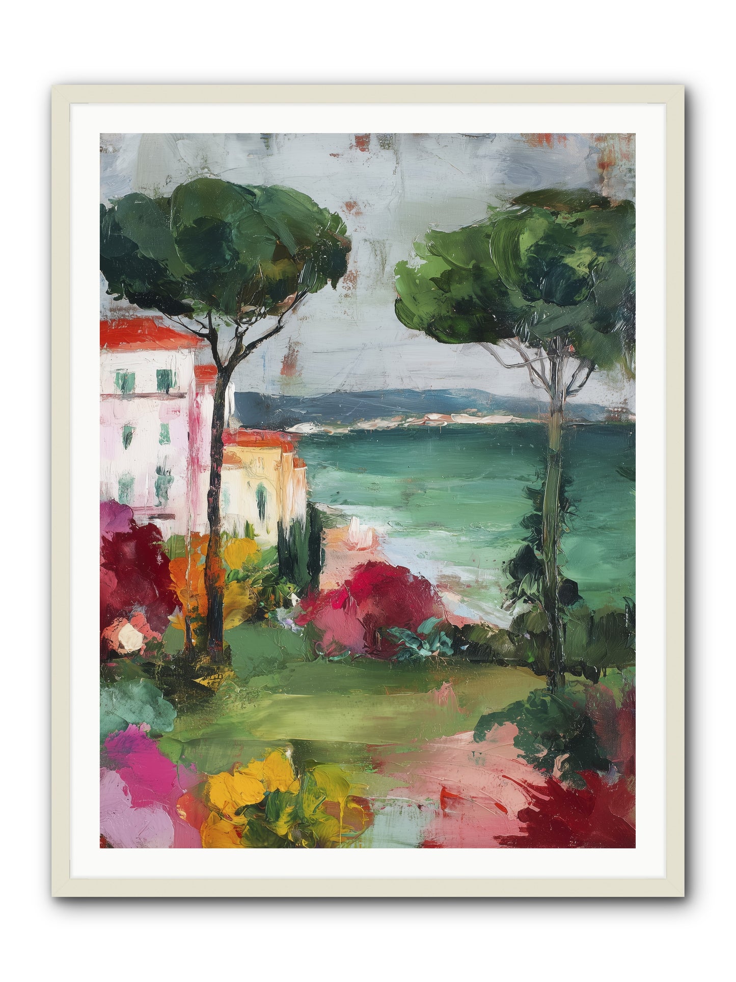 Gossamer Evenings  -- Framed Print - White 36x48
