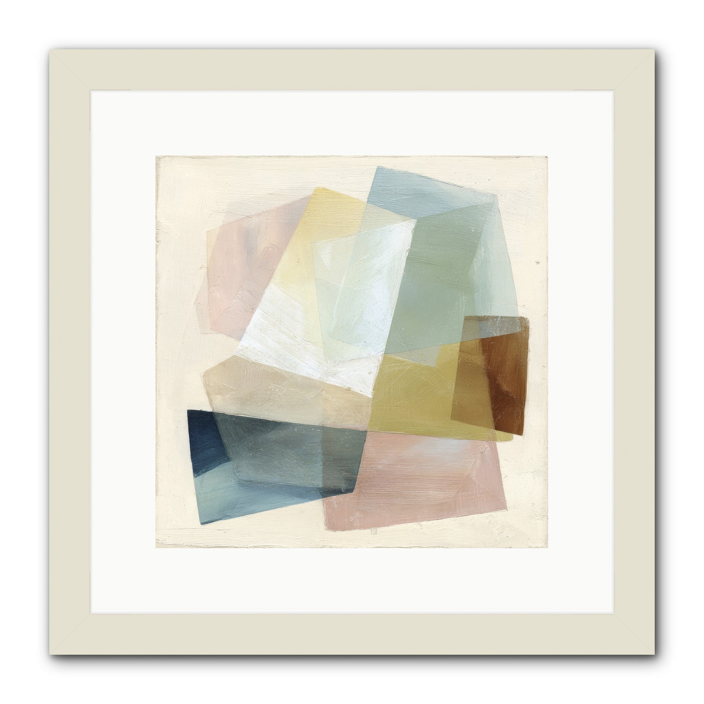 Gossamer Fold -- Framed Print - White 12x12