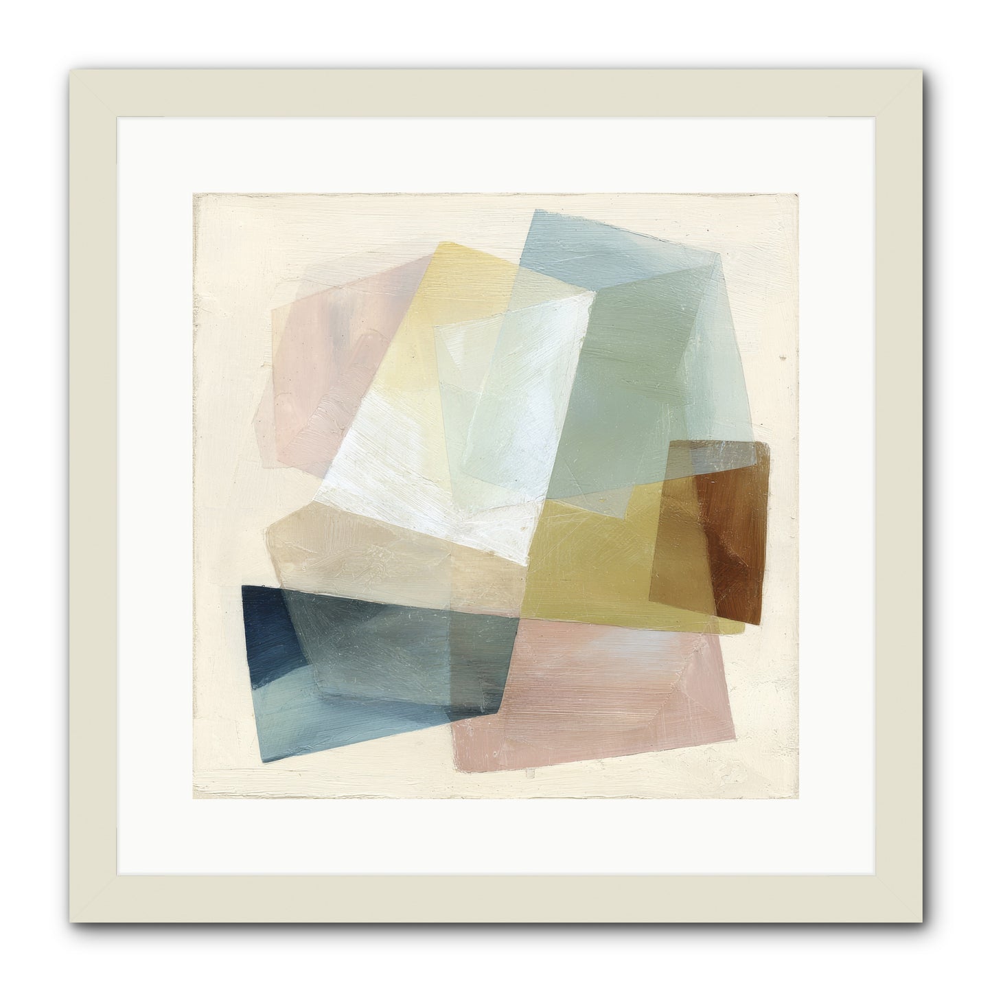 Gossamer Fold -- Framed Print - White 16x16