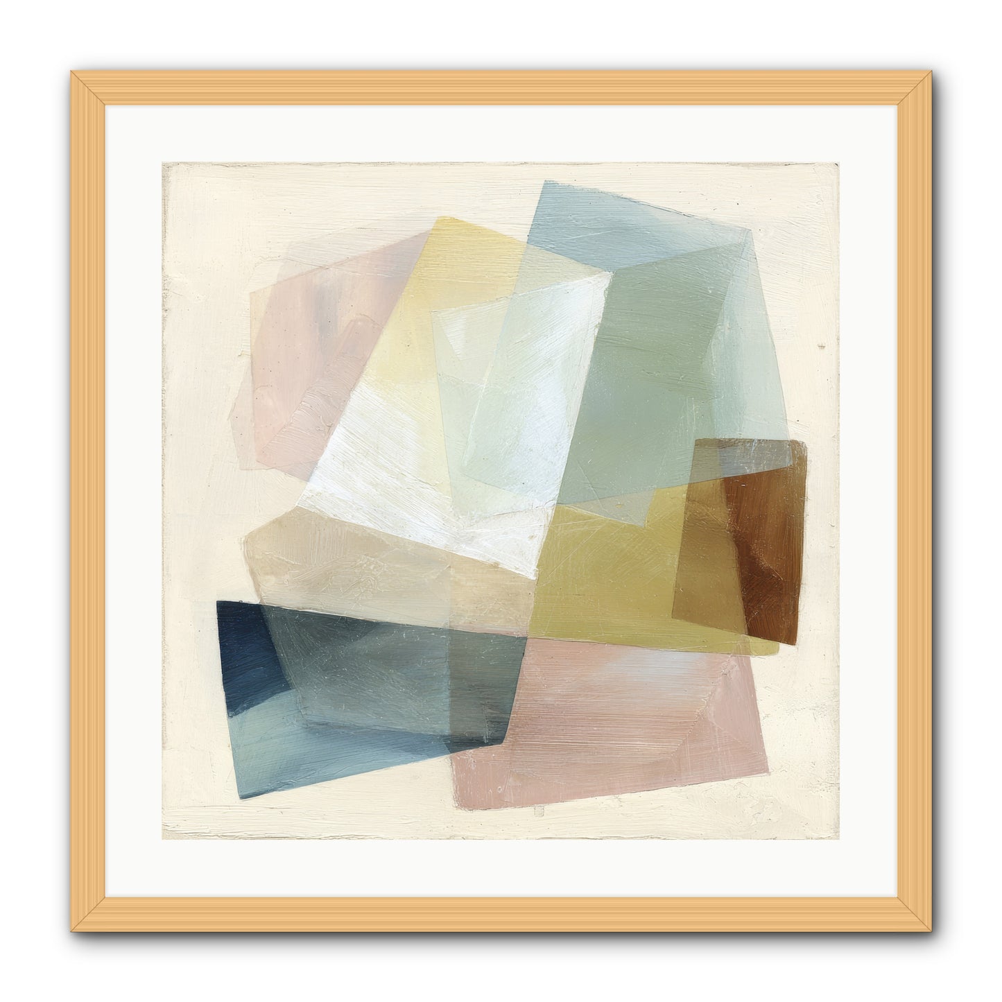 Gossamer Fold -- Framed Print - Natural 24x24