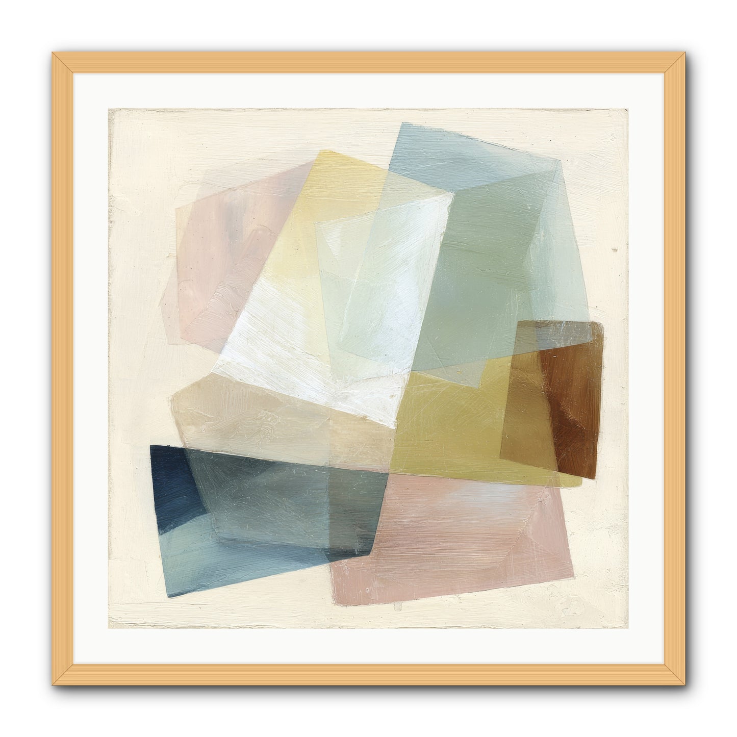 Gossamer Fold -- Framed Print - Natural 30x30