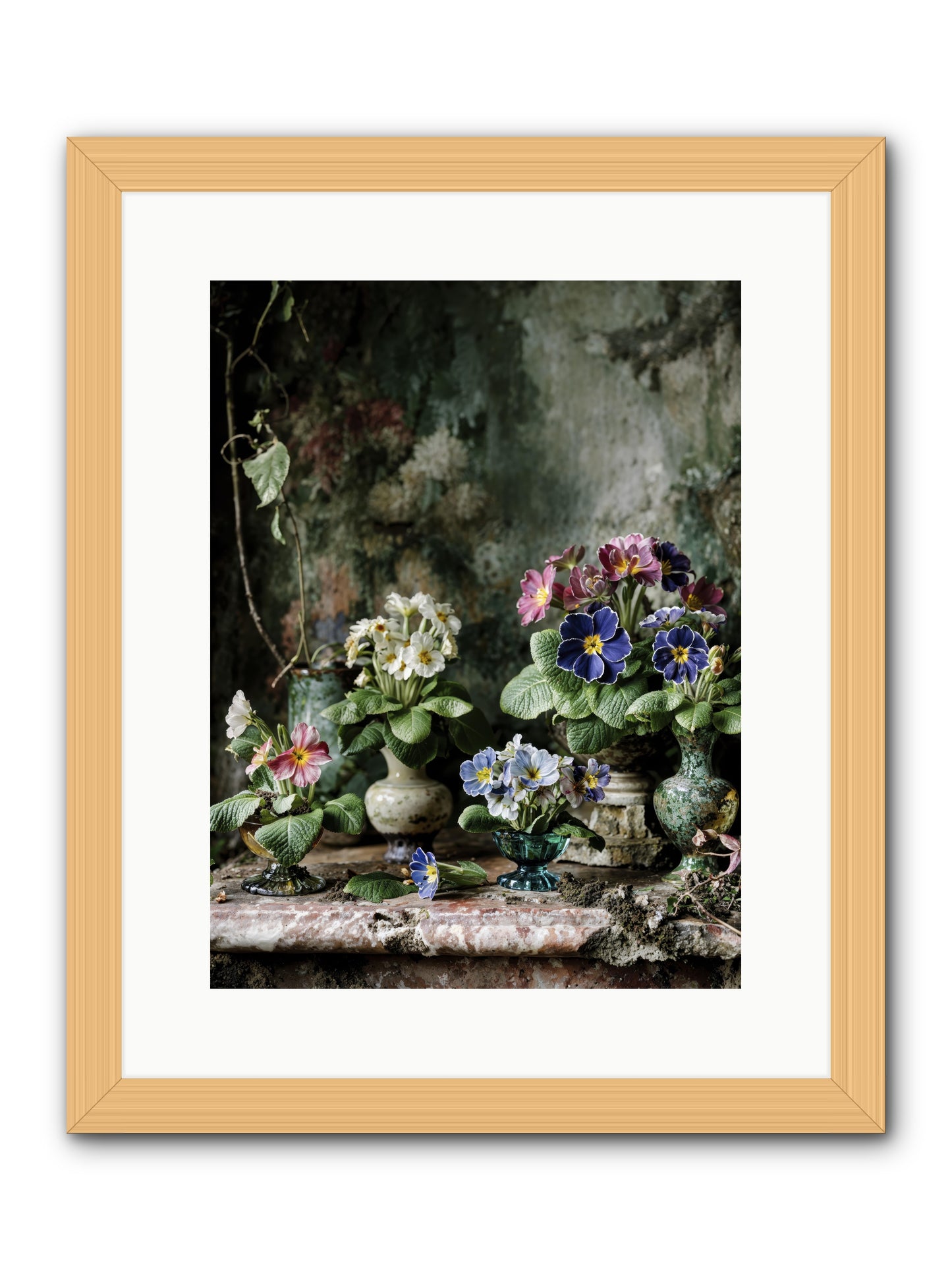 Grace grows here -- Framed Print - Natural 12x16