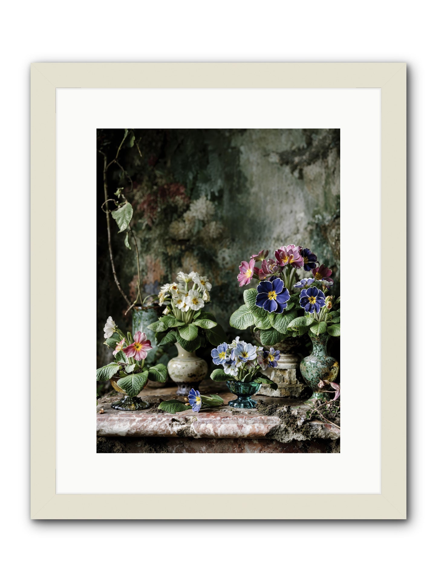 Grace grows here -- Framed Print - White 12x16