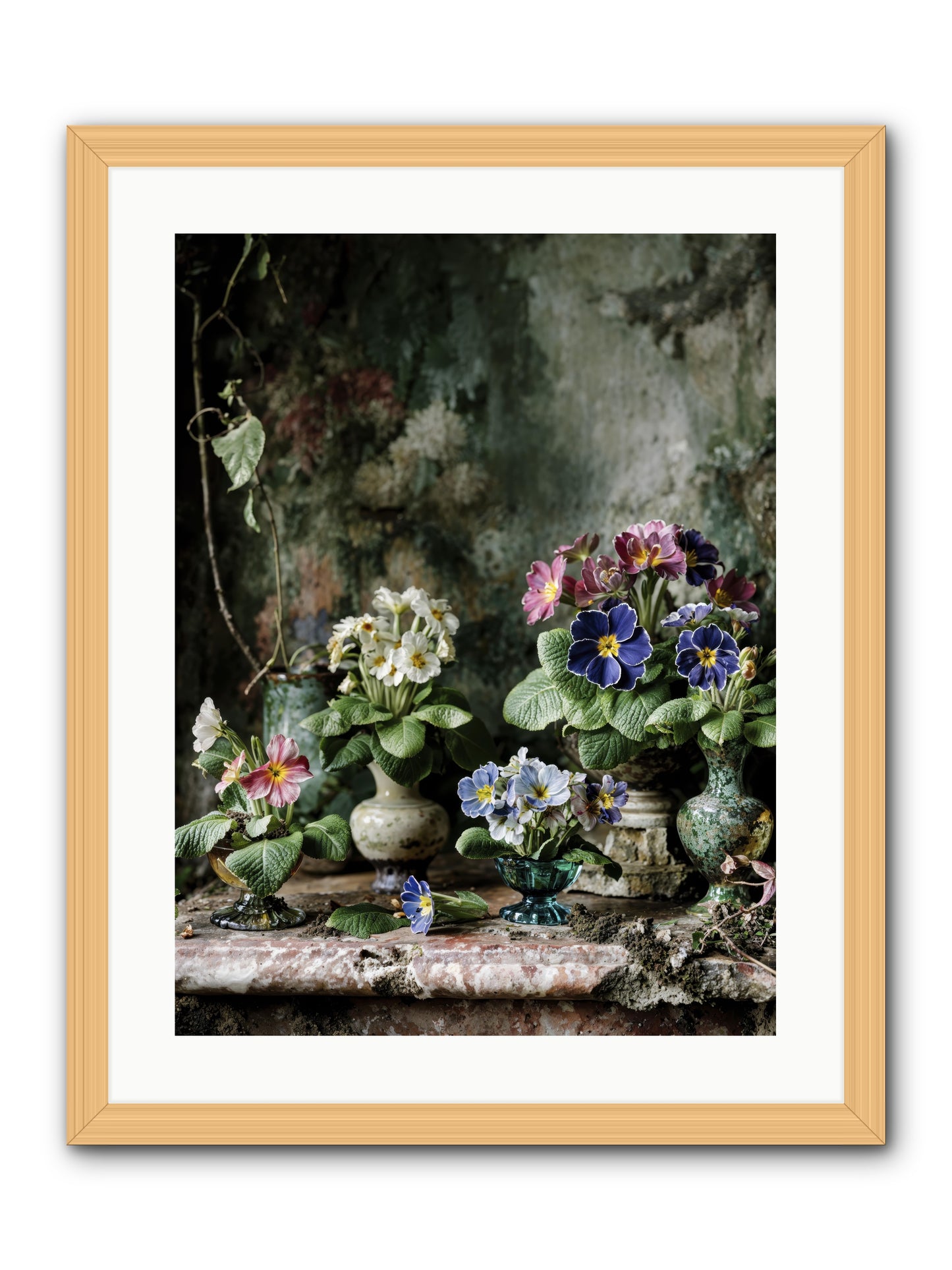 Grace grows here -- Framed Print - Natural 18x24