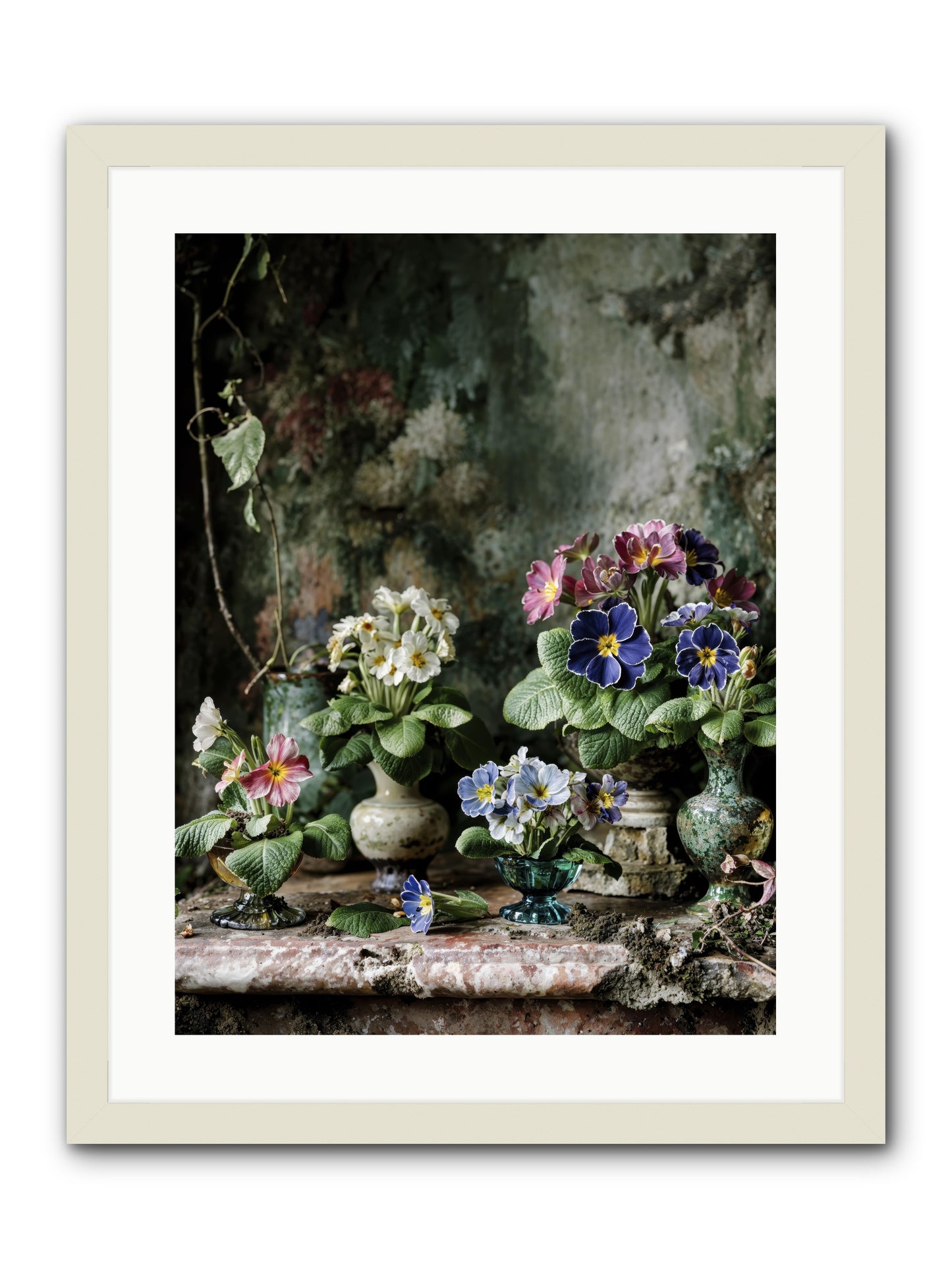 Grace grows here -- Framed Print - White 18x24