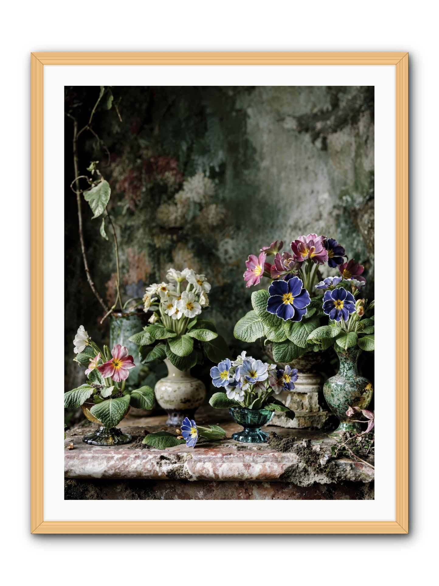 Grace grows here -- Framed Print - Natural 30x40