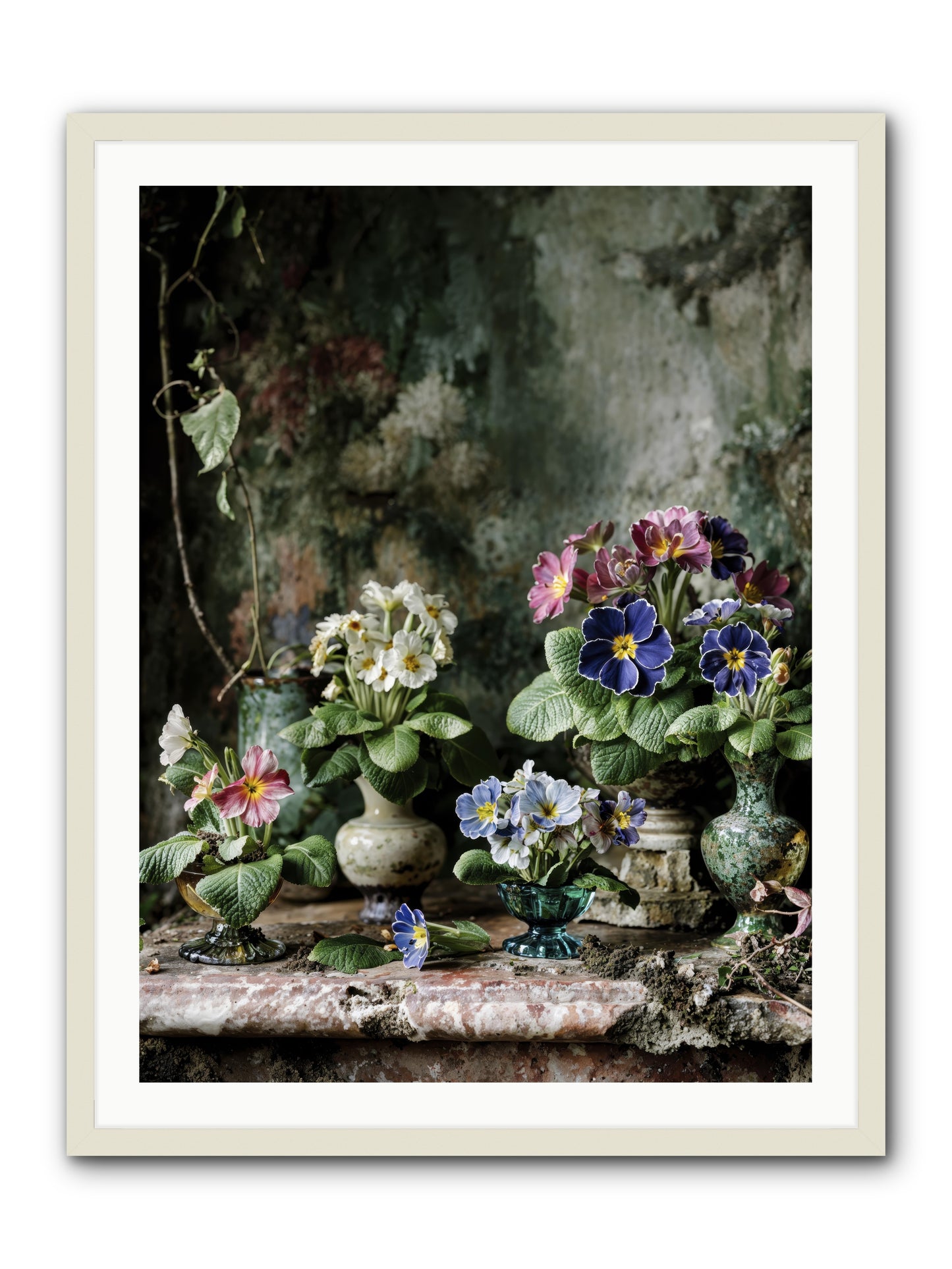Grace grows here -- Framed Print - White 30x40