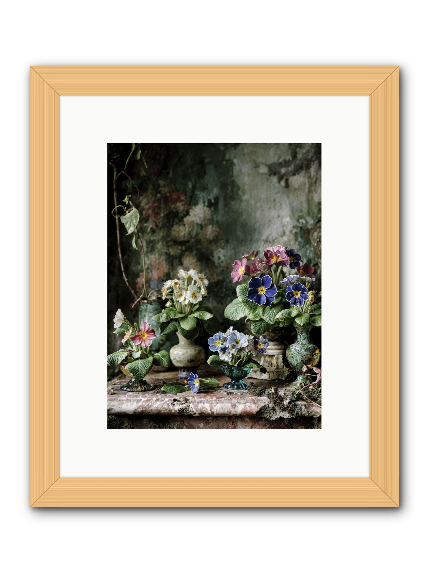 Grace grows here -- Framed Print - Natural 9x12