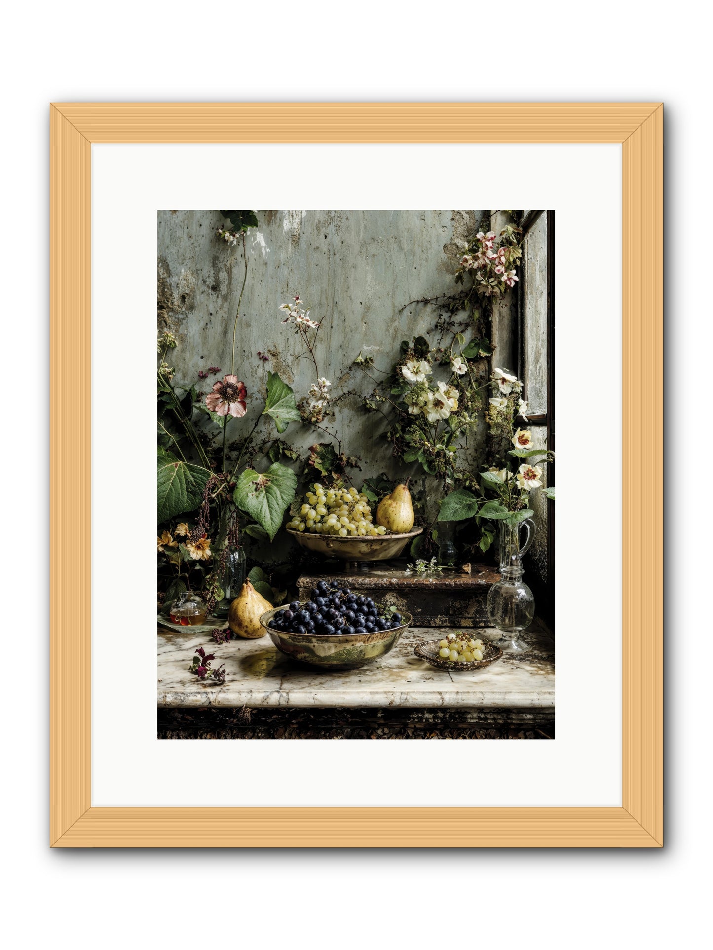 Grace lives askew -- Framed Print - Natural 12x16