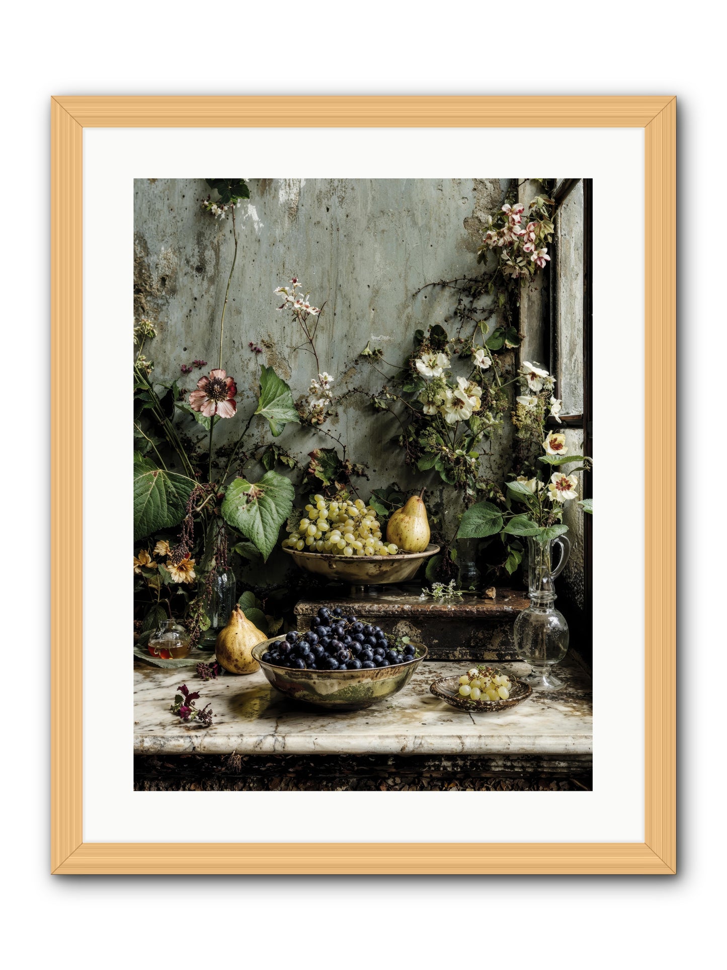 Grace lives askew -- Framed Print - Natural 18x24
