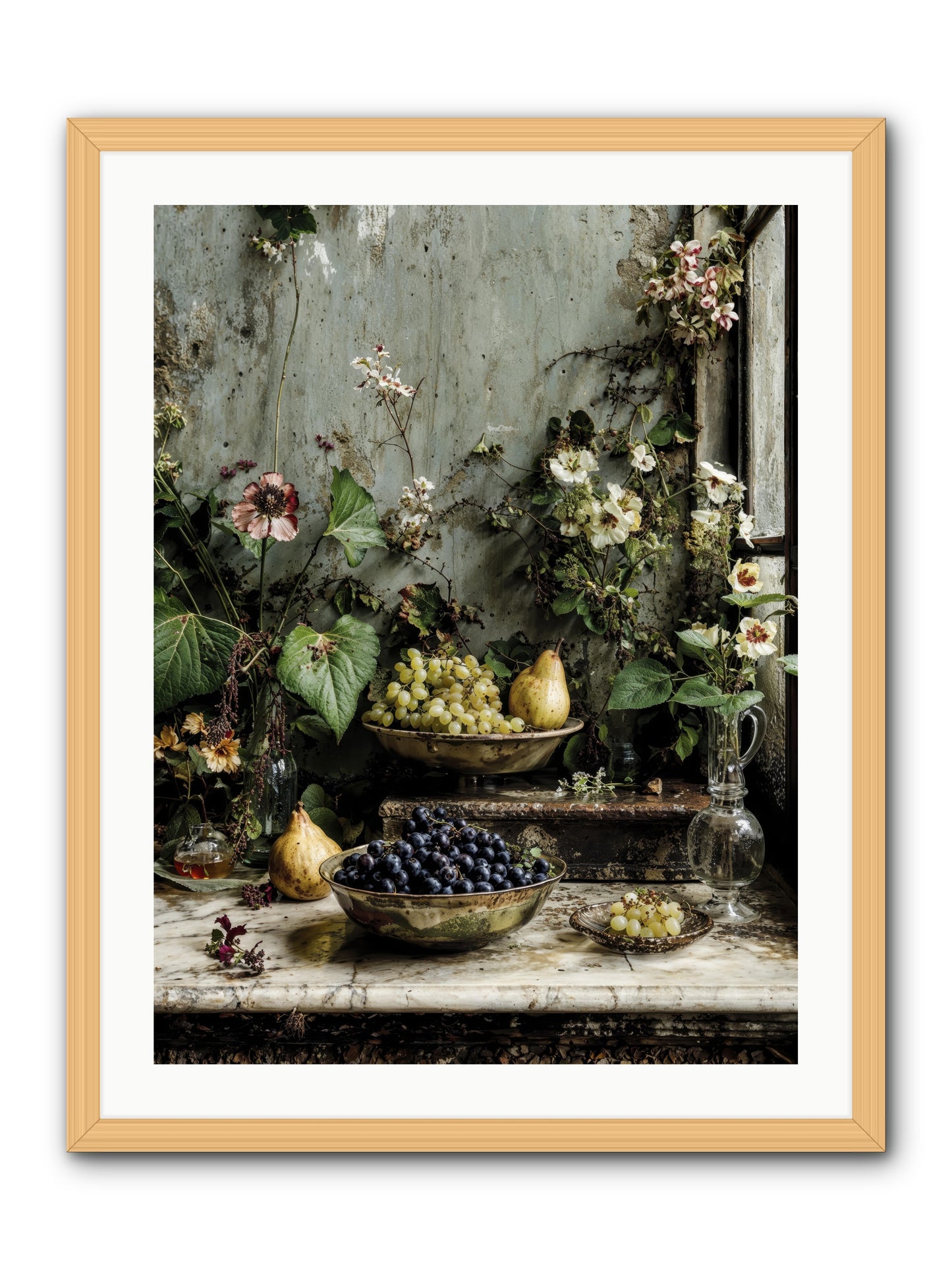 Grace lives askew -- Framed Print - Natural 24x32