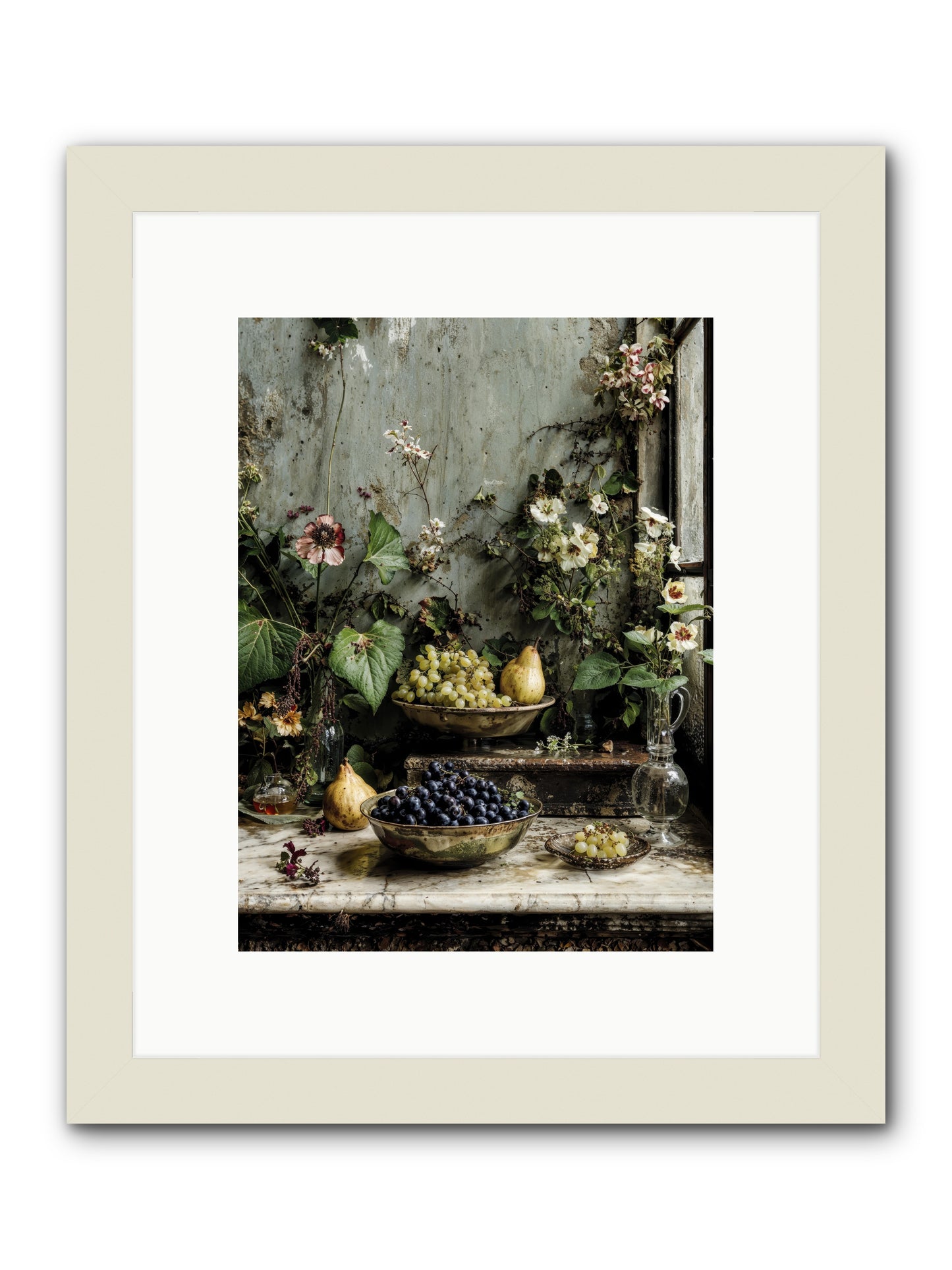 Grace lives askew -- Framed Print - White 9x12