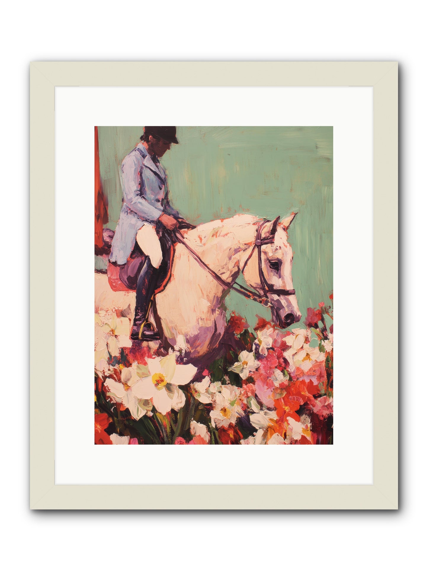 Graceful Biography -- Framed Print - White 12x16