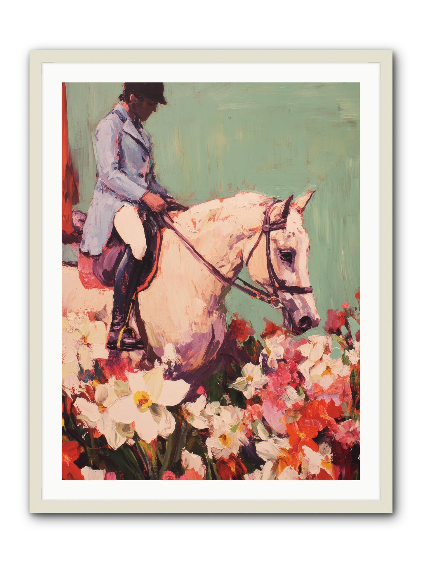 Graceful Biography -- Framed Print - White 30x40