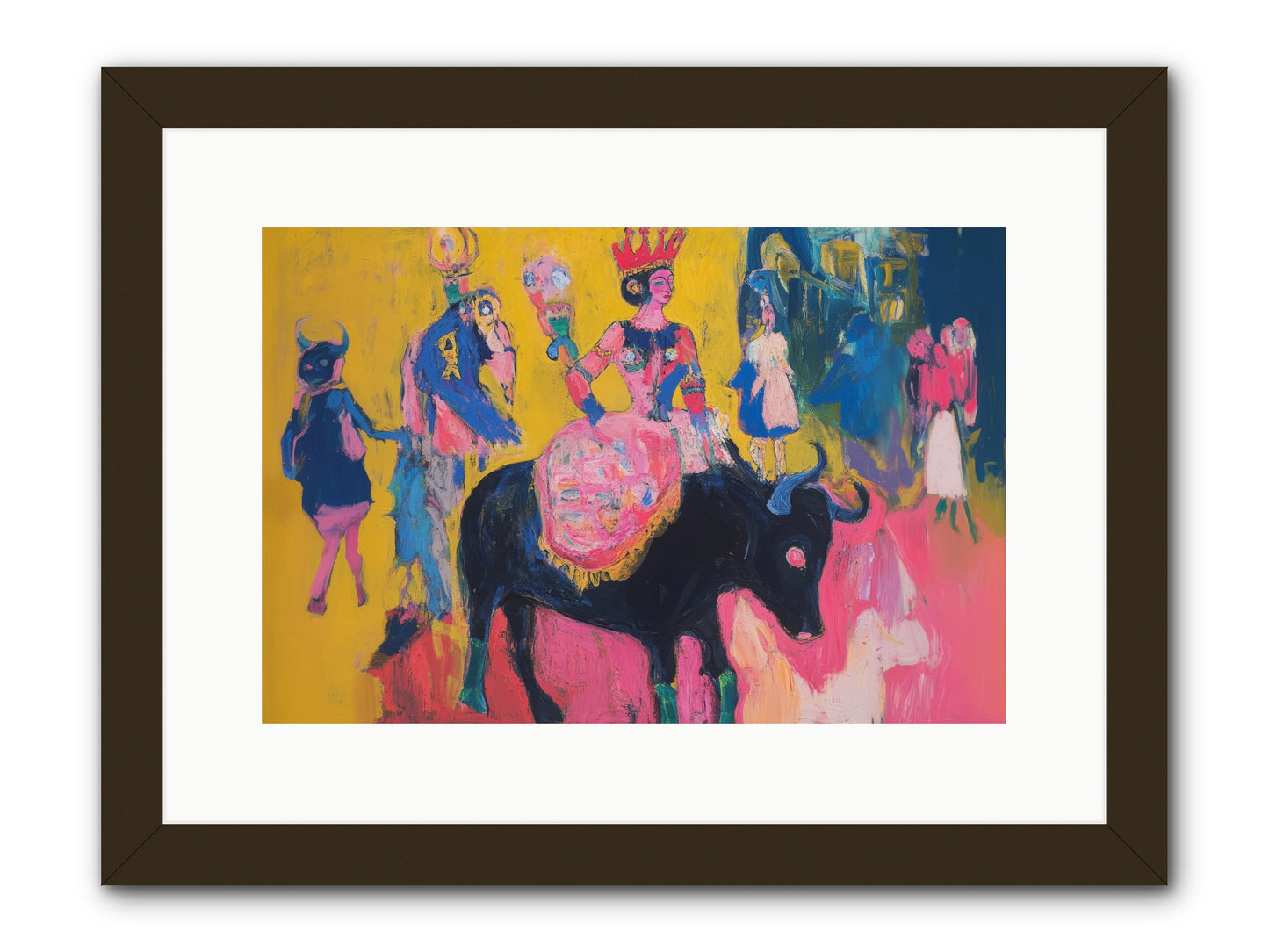 Grand Carnival Hour -- Framed Print - Black 15x10