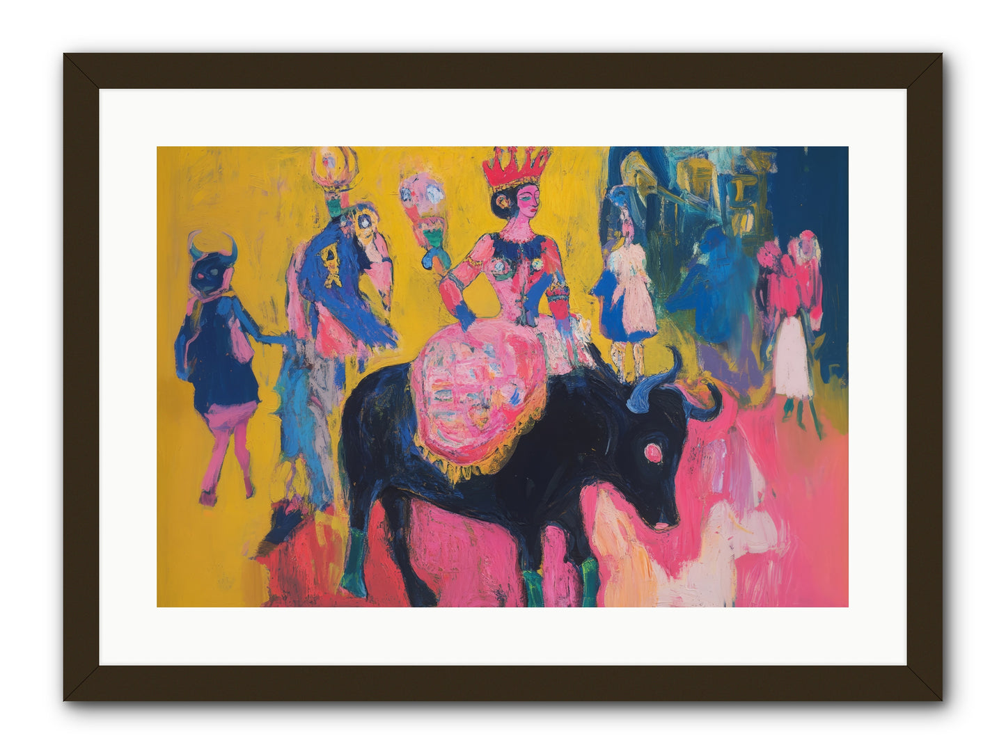 Grand Carnival Hour -- Framed Print - Black 24x16