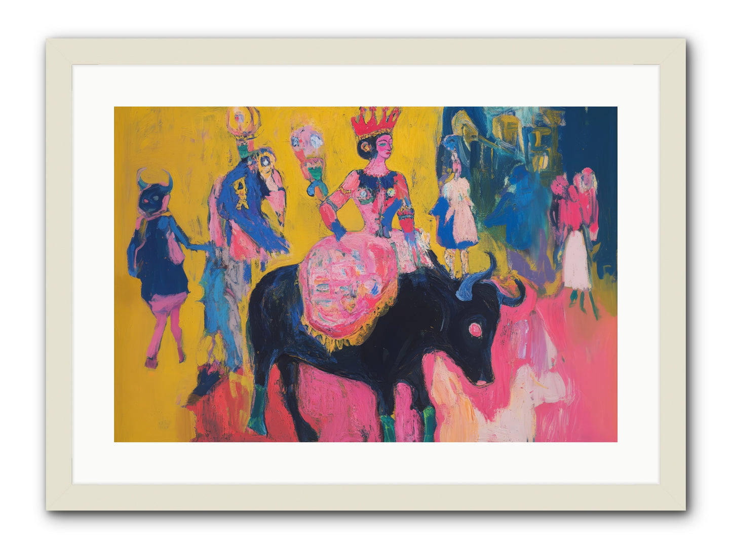 Grand Carnival Hour -- Framed Print - White 24x16