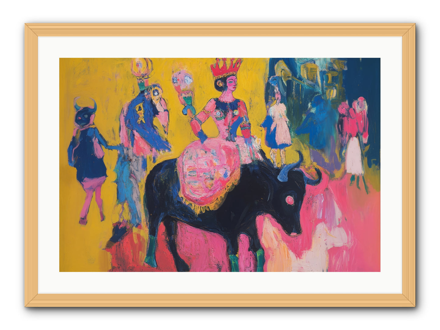 Grand Carnival Hour -- Framed Print - Natural 30x20