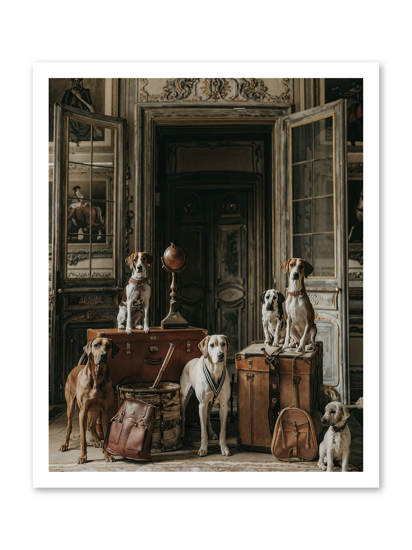 Grand Gathering Of Gentle Mutts -- Paper Print 20x25