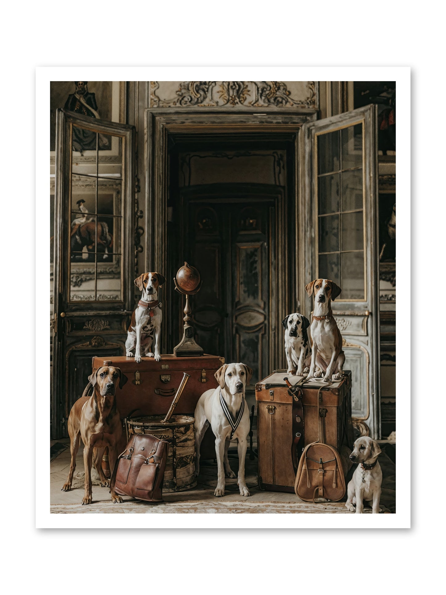 Grand Gathering Of Gentle Mutts -- Paper Print 24x30