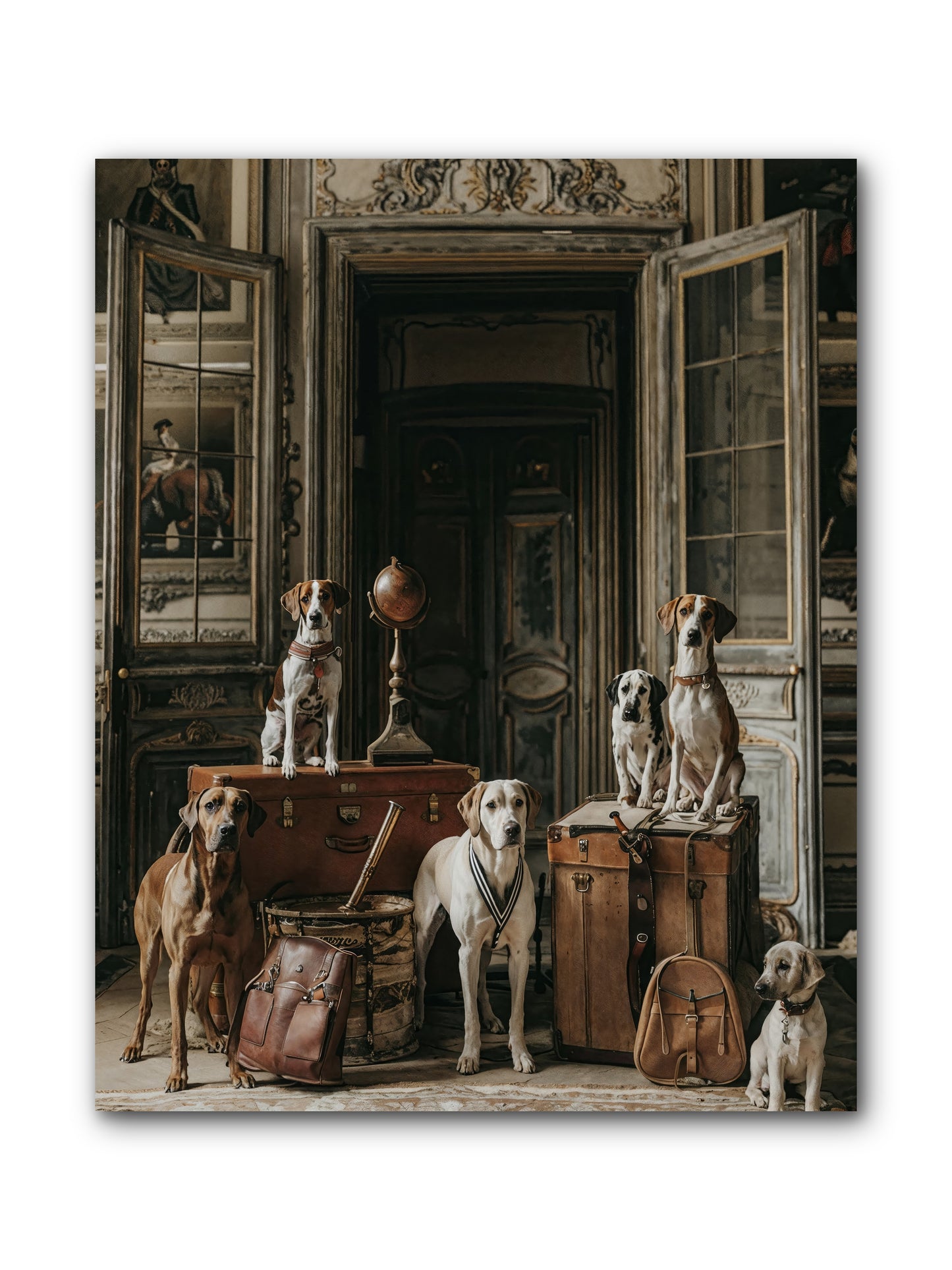 Grand Gathering Of Gentle Mutts -- Wrapped Canvas 8x10