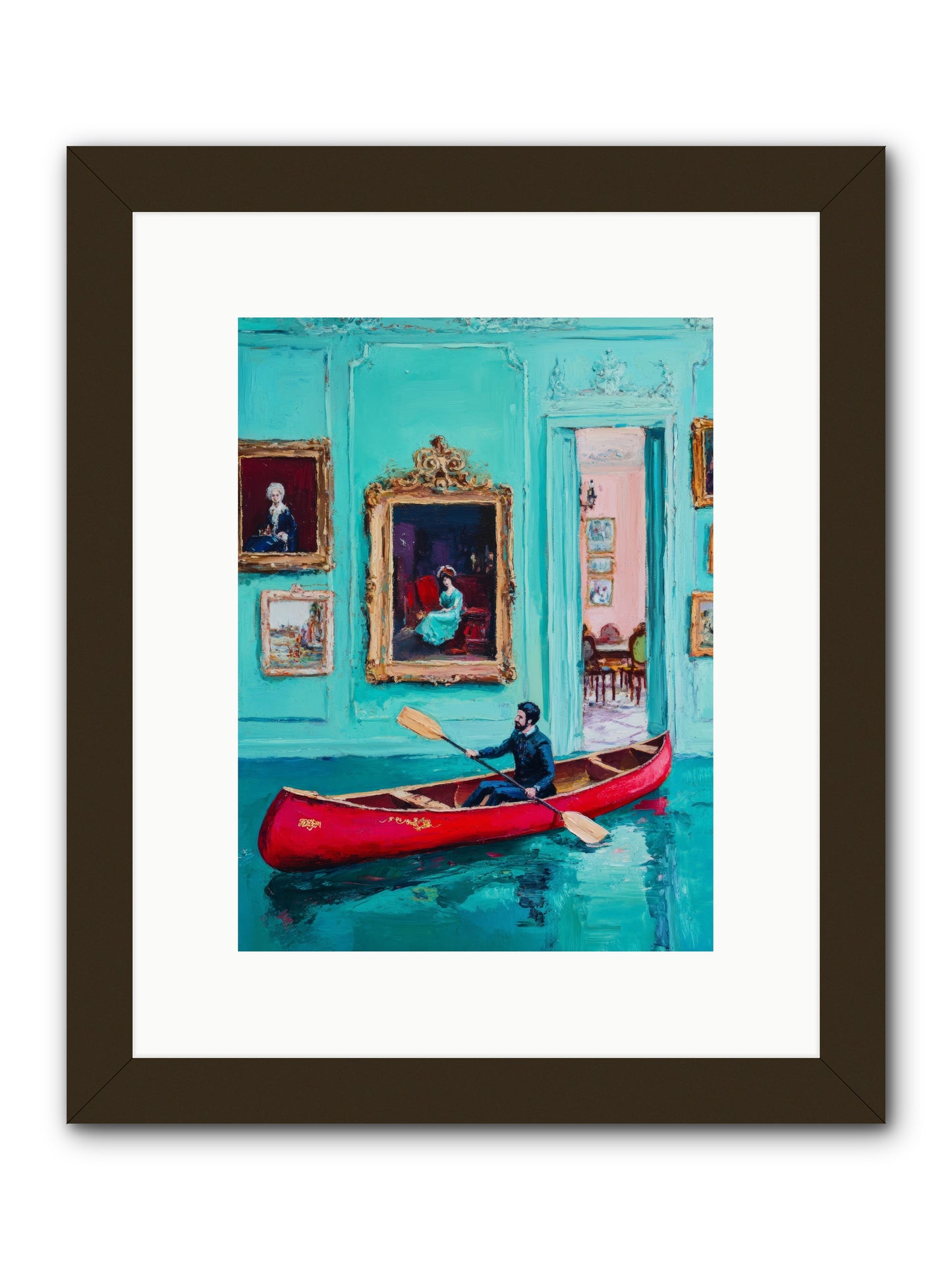 Grand Salon River Society-REZ2 -- Framed Print - Black 9x12