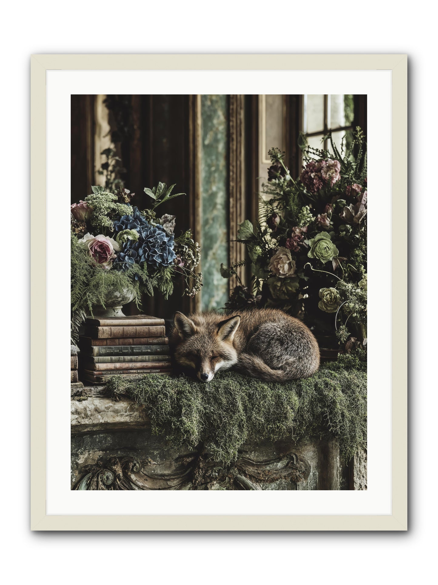 Grasshopper -- Framed Print - White 24x32