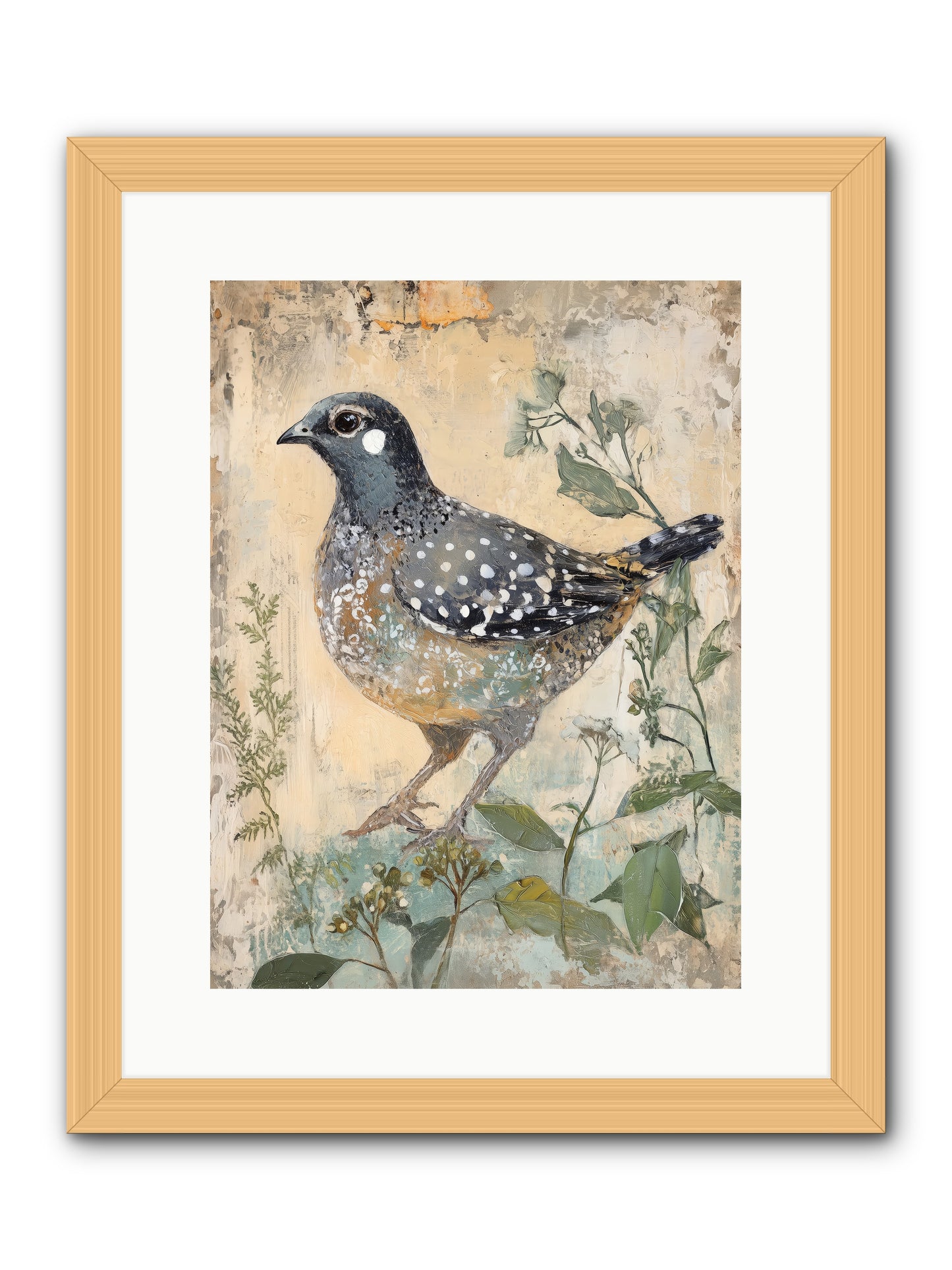 Grassland Jewel -- Framed Print - Natural 12x16