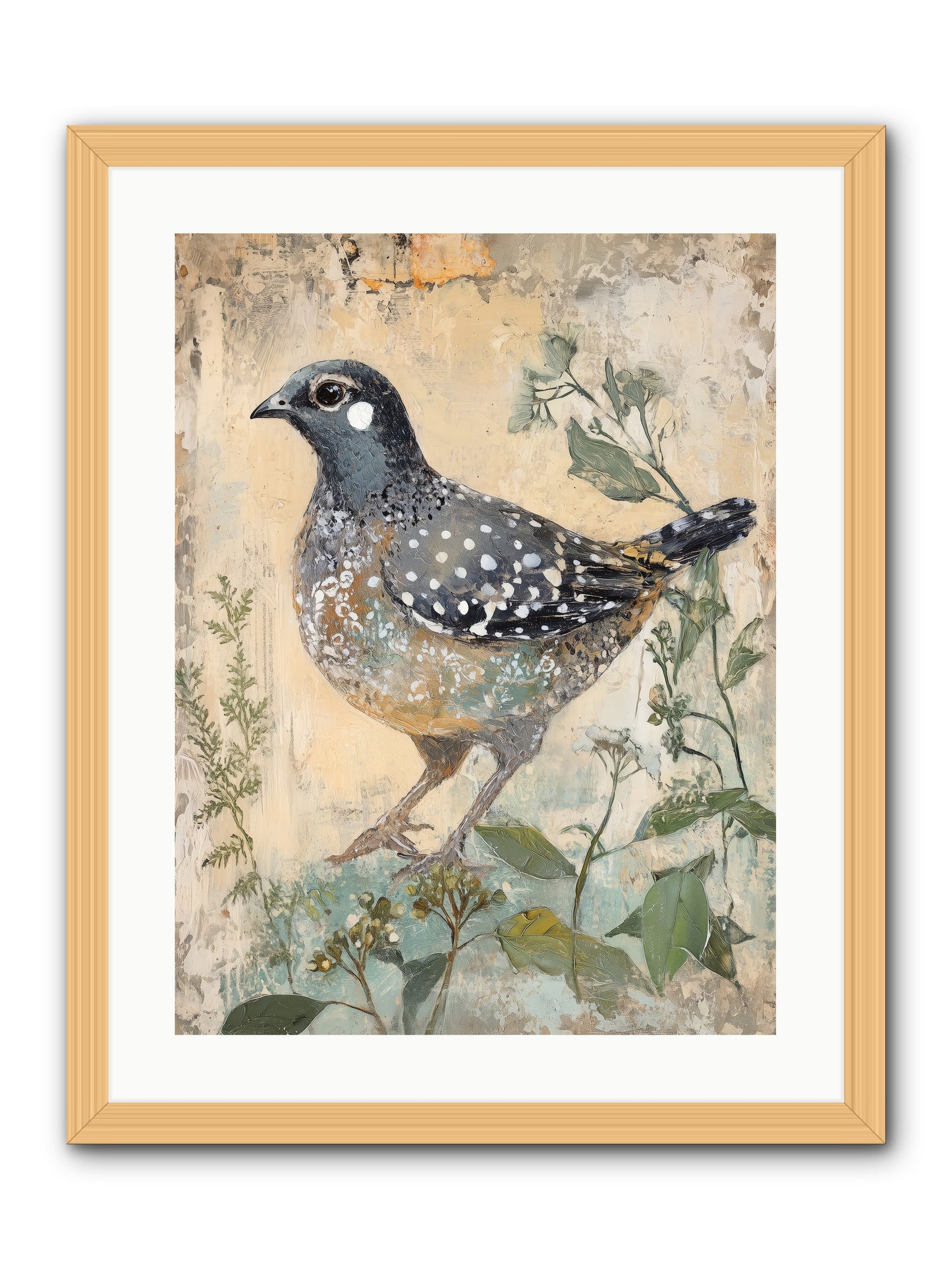 Grassland Jewel -- Framed Print - Natural 18x24