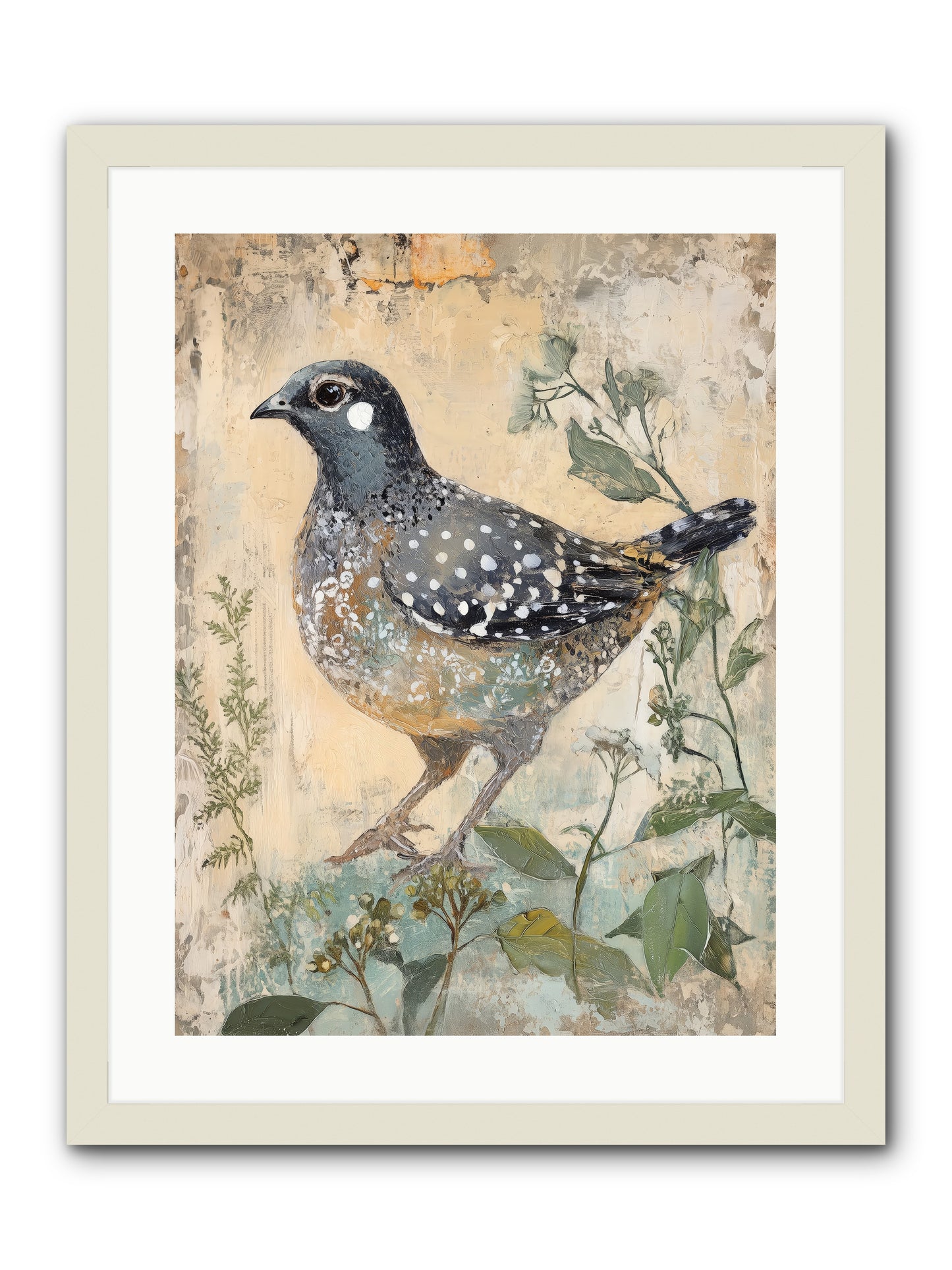 Grassland Jewel -- Framed Print - White 18x24