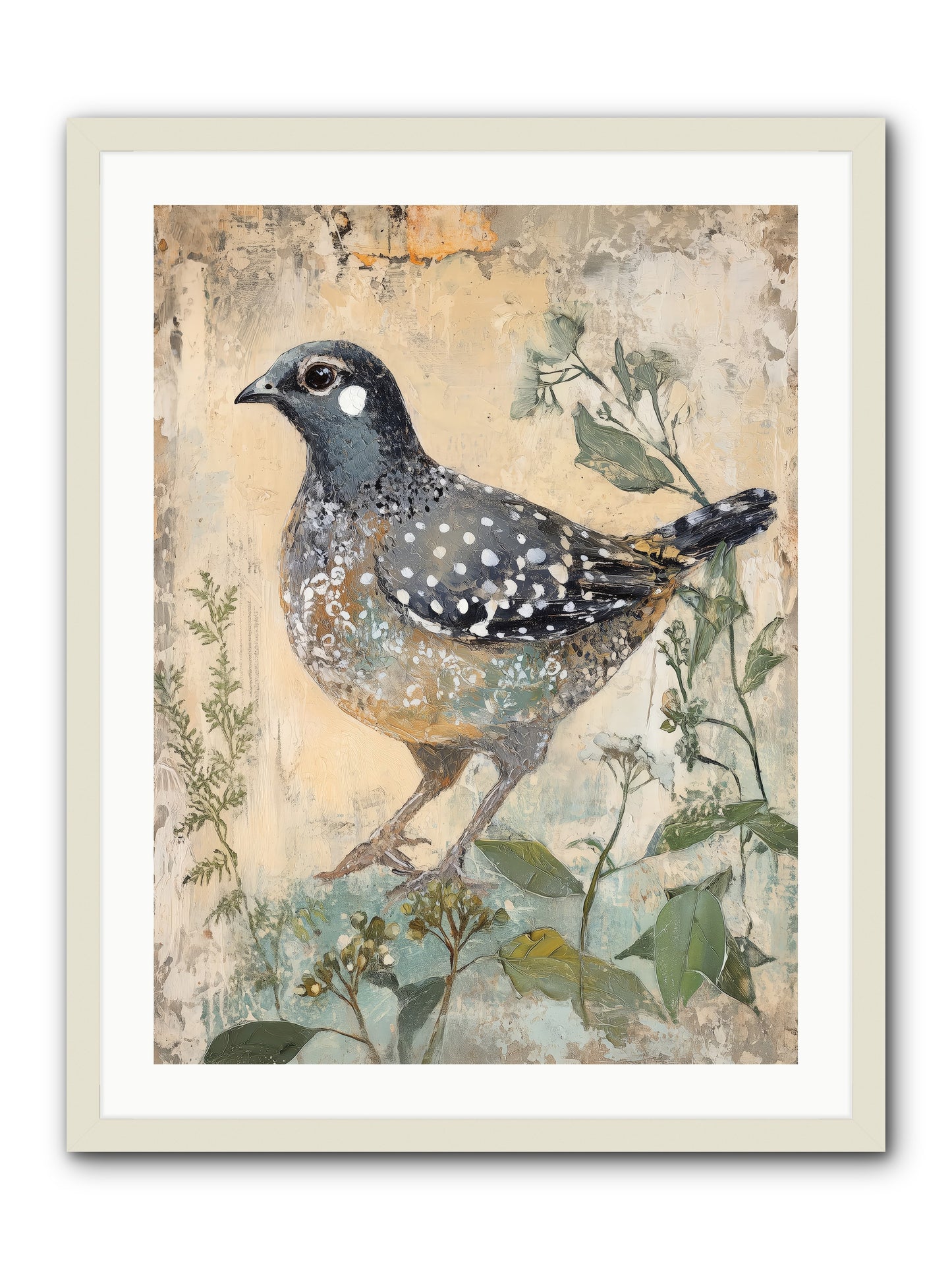 Grassland Jewel -- Framed Print - White 24x32