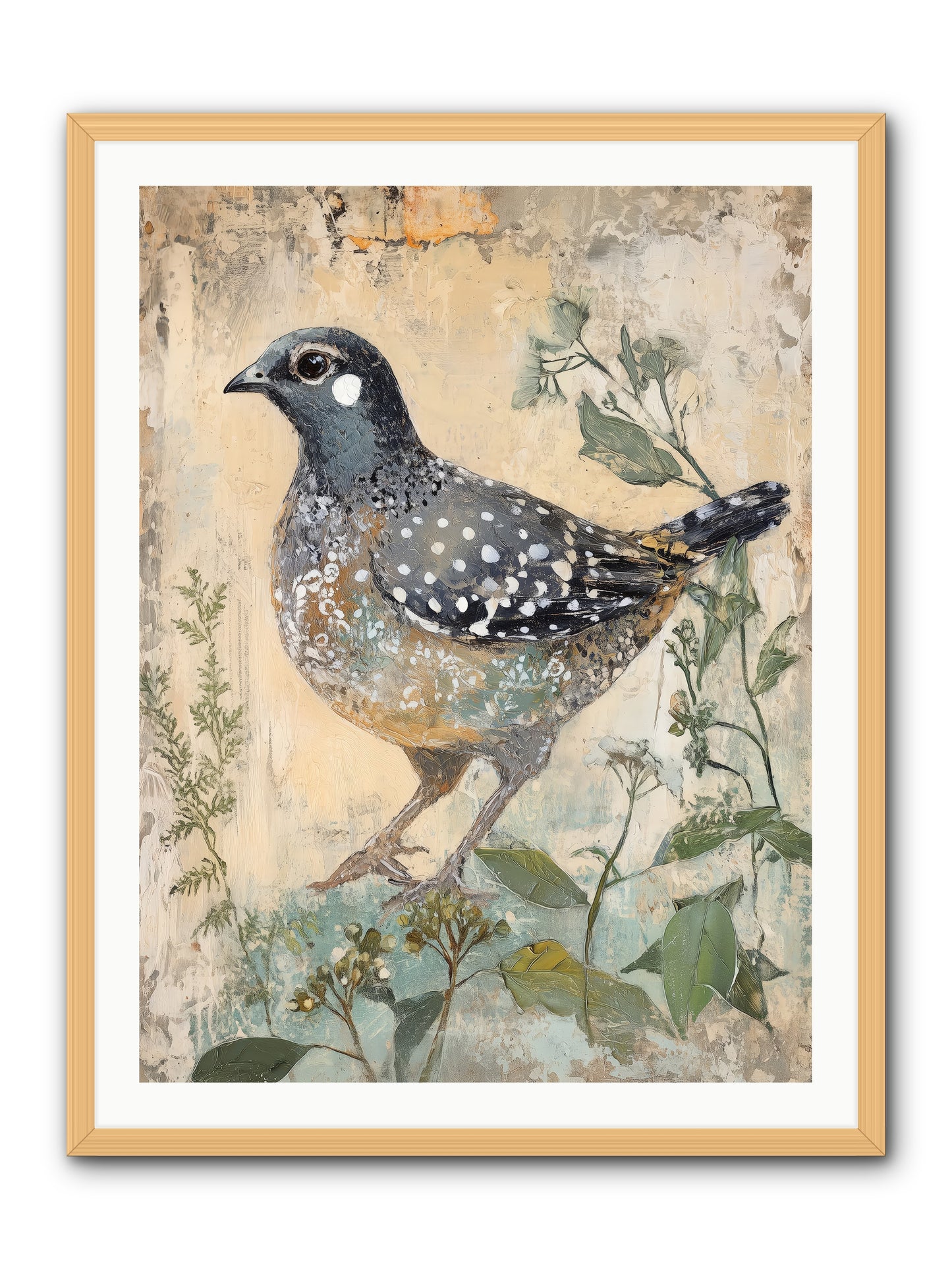 Grassland Jewel -- Framed Print - Natural 30x40