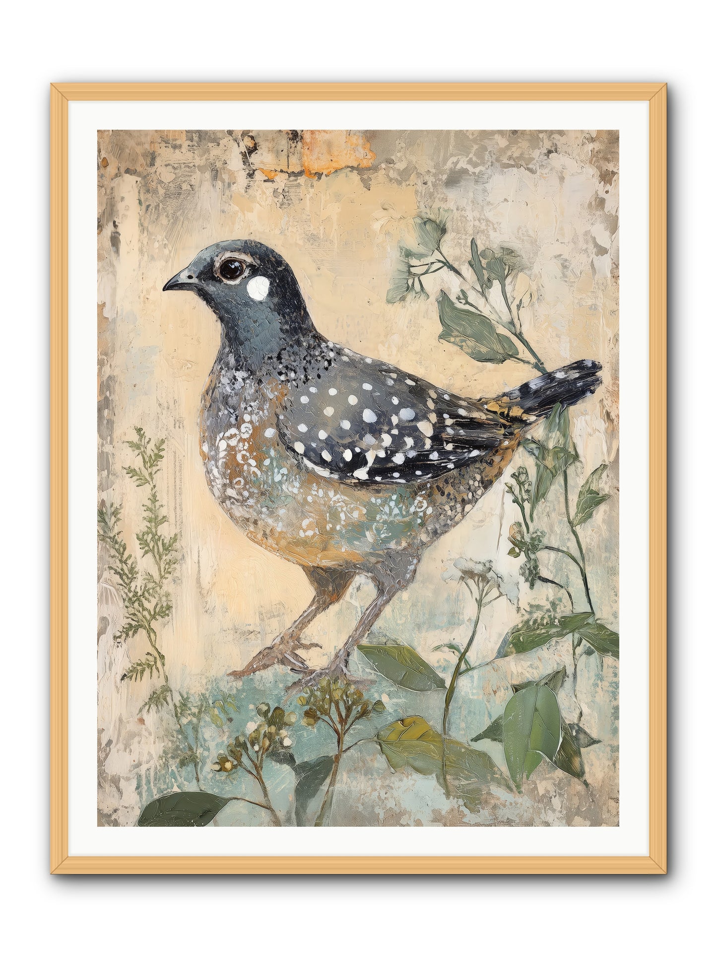 Grassland Jewel -- Framed Print - Natural 36x48