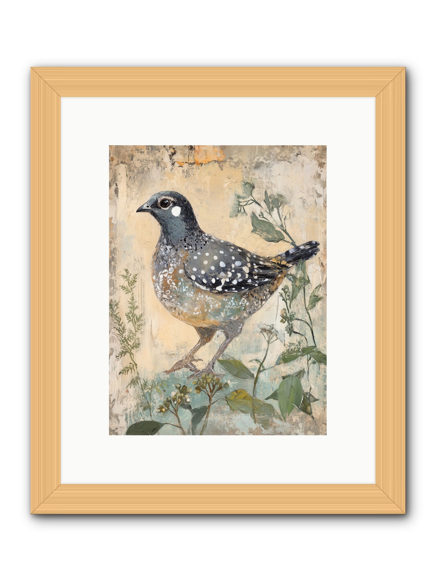 Grassland Jewel -- Framed Print - Natural 9x12