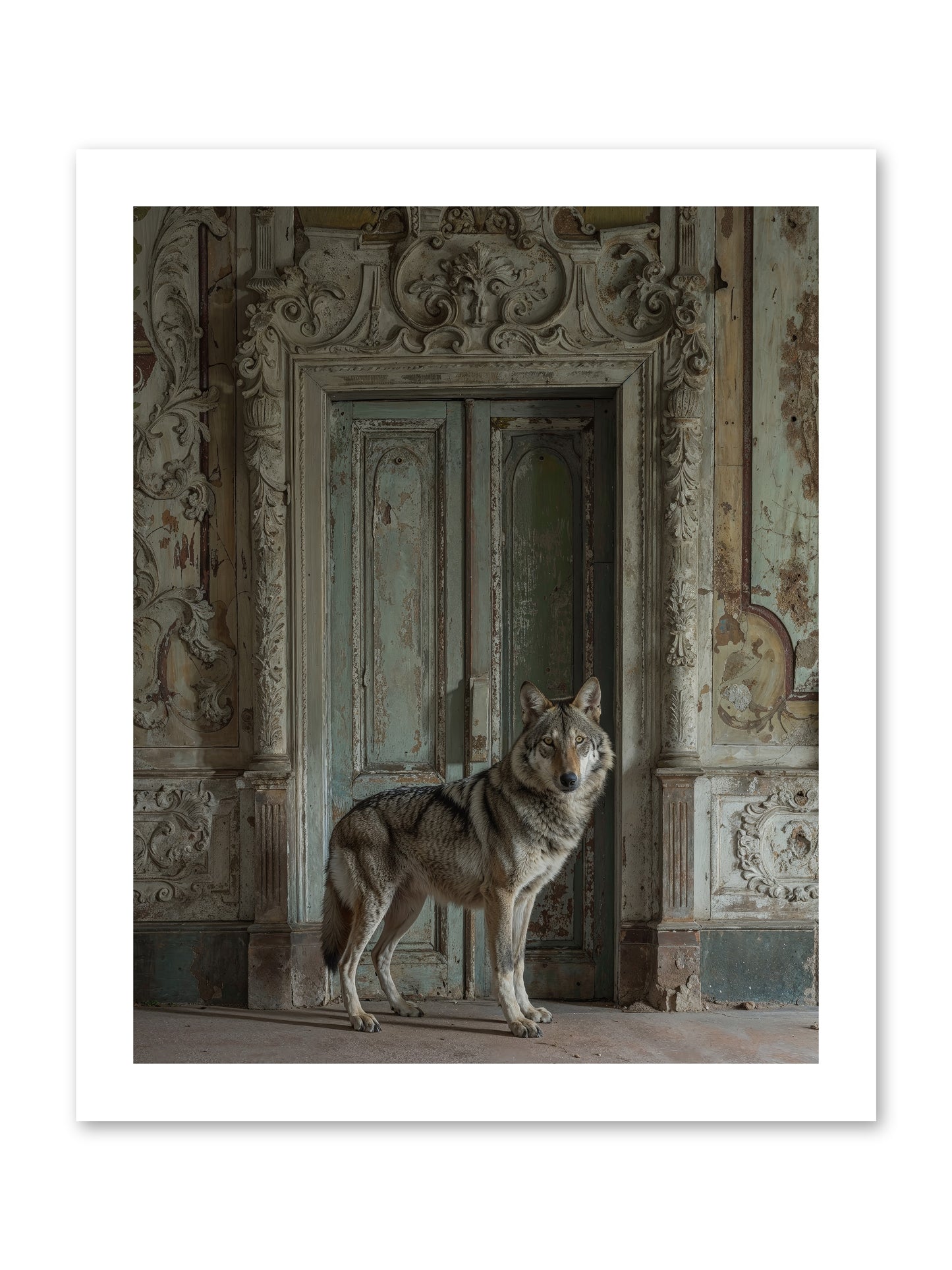 Grey Phantom Of Misty Realms -- Paper Print 12x15