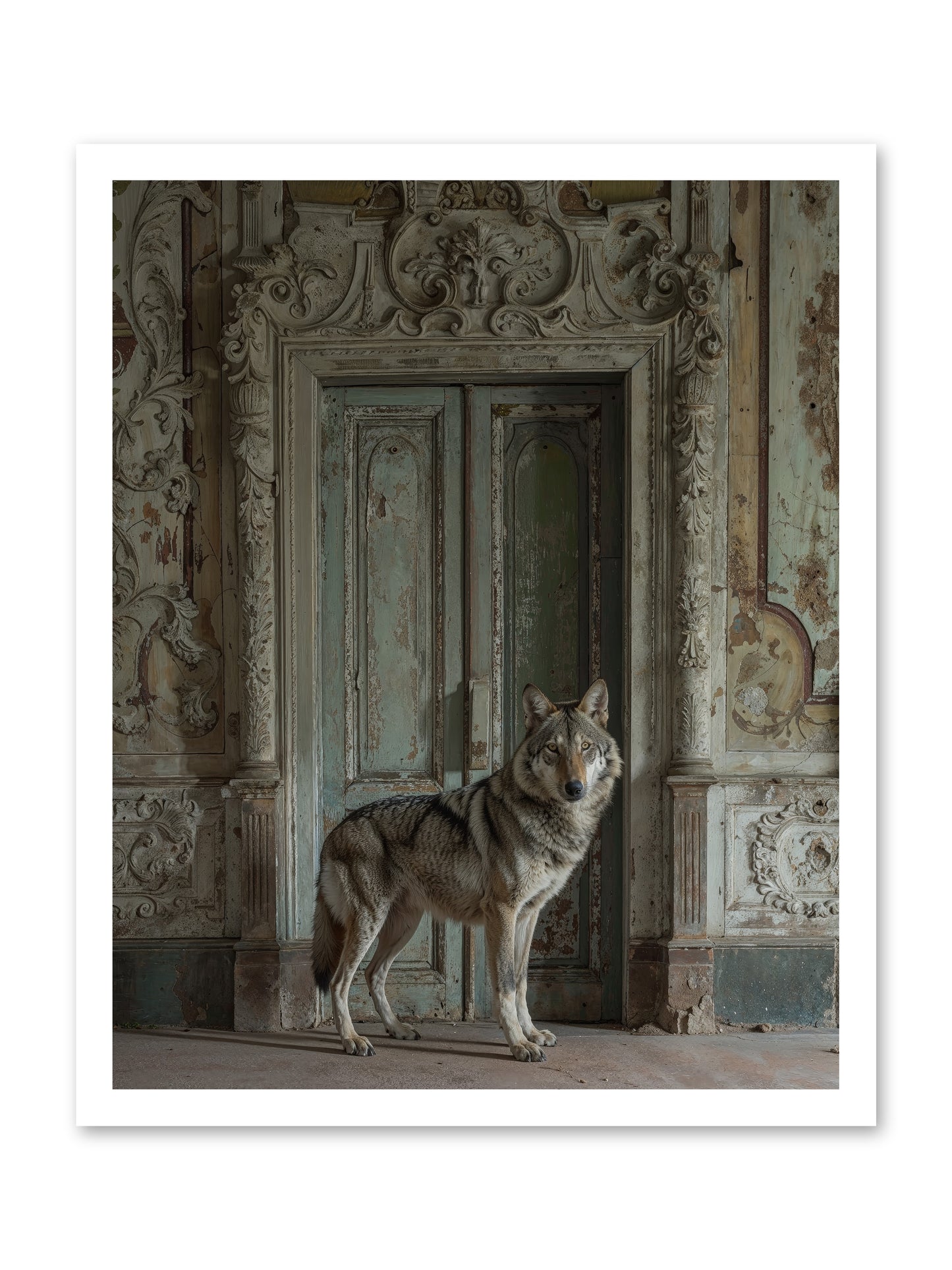 Grey Phantom Of Misty Realms -- Loose Canvas Print 20x25
