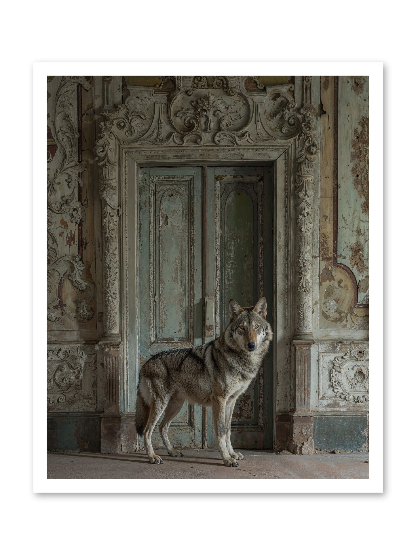 Grey Phantom Of Misty Realms -- Paper Print 24x30