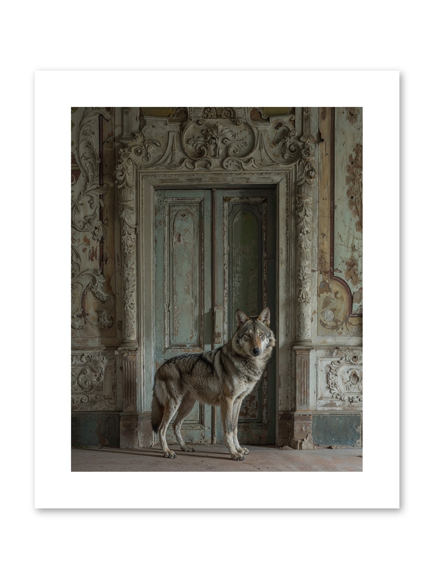 Grey Phantom Of Misty Realms -- Loose Canvas Print 8x10