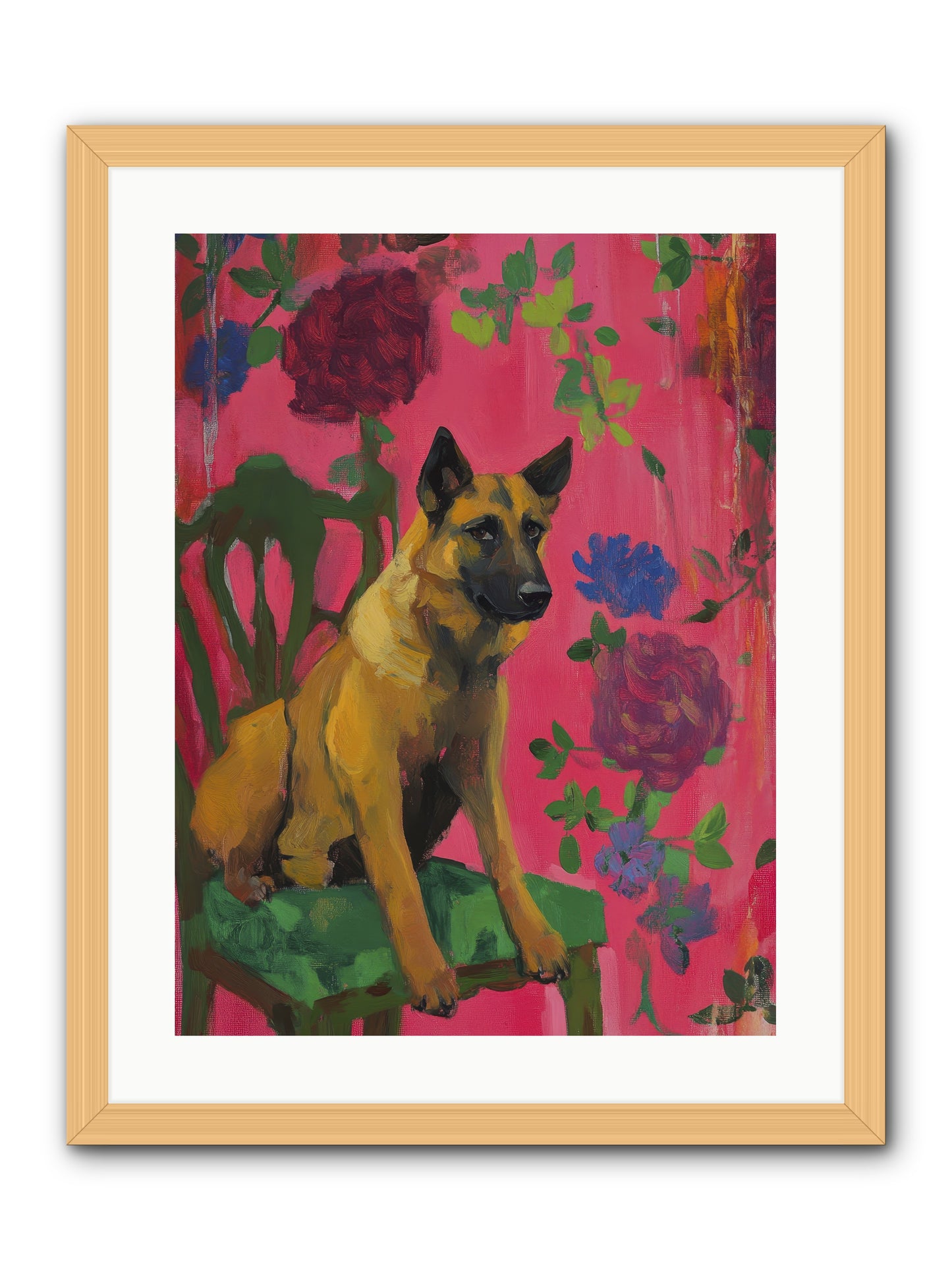 Griffin -- Framed Print - Natural 18x24