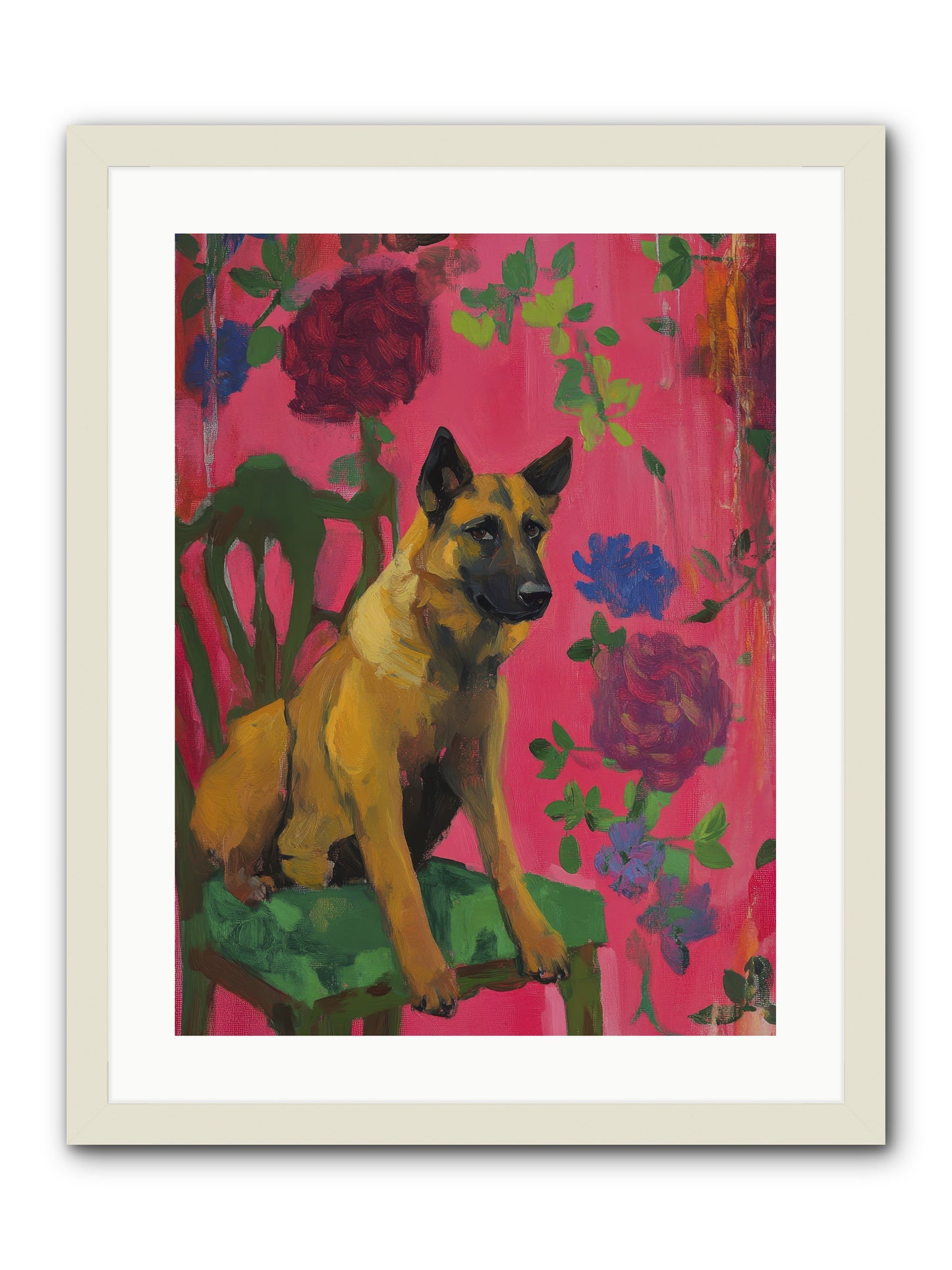 Griffin -- Framed Print - White 18x24