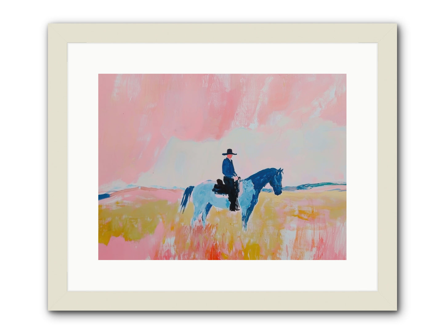 Grizzled Trailblazer -- Framed Print - White 16x12