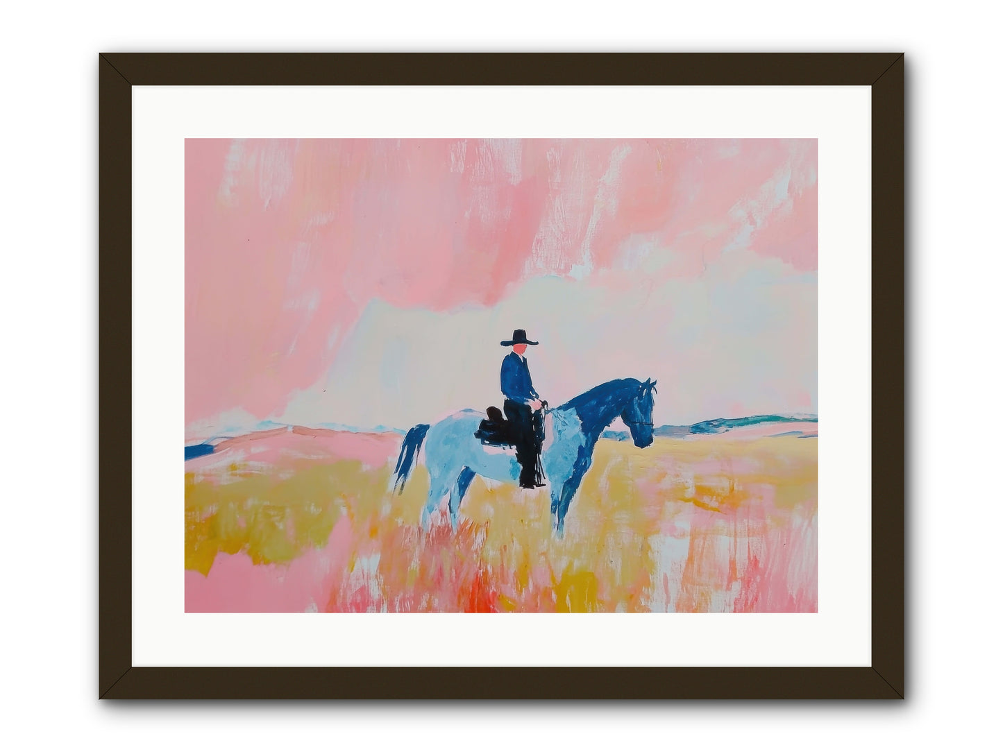 Grizzled Trailblazer -- Framed Print - Black 24x18