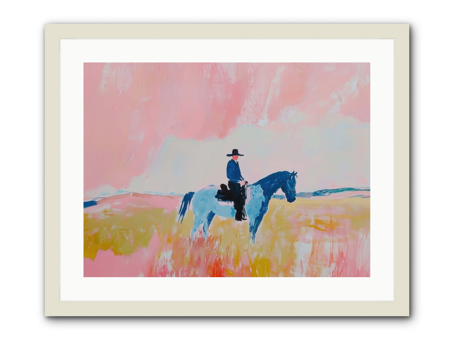Grizzled Trailblazer -- Framed Print - White 24x18