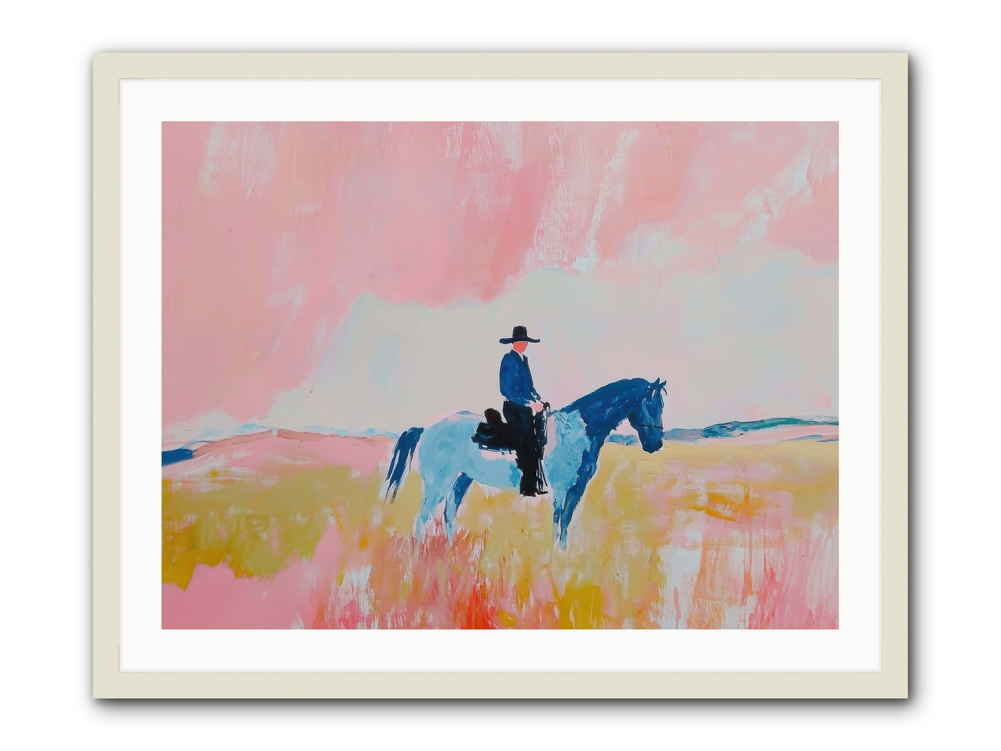 Grizzled Trailblazer -- Framed Print - White 32x24