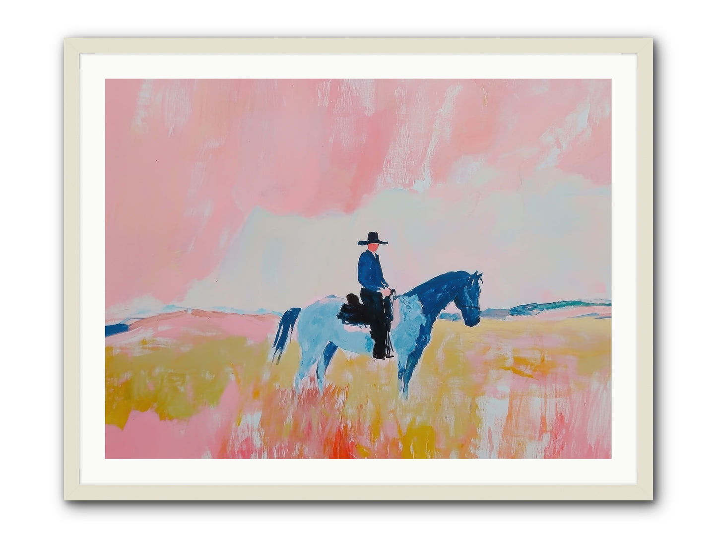 Grizzled Trailblazer -- Framed Print - White 40x30