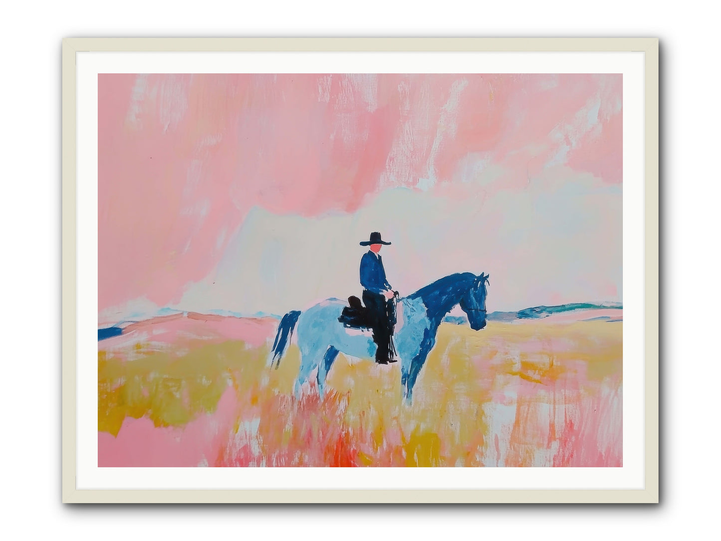 Grizzled Trailblazer -- Framed Print - White 48x36