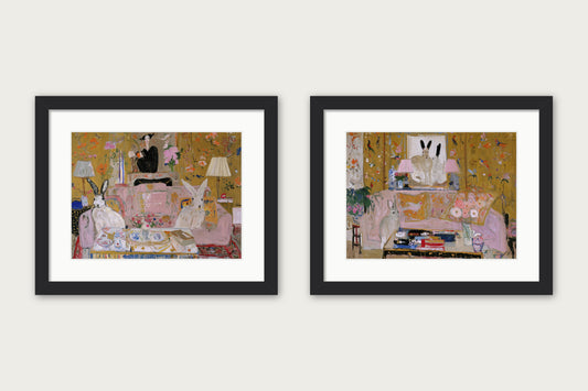 Guests Of Foxglove Manor - Framed Print - Black, 16x12